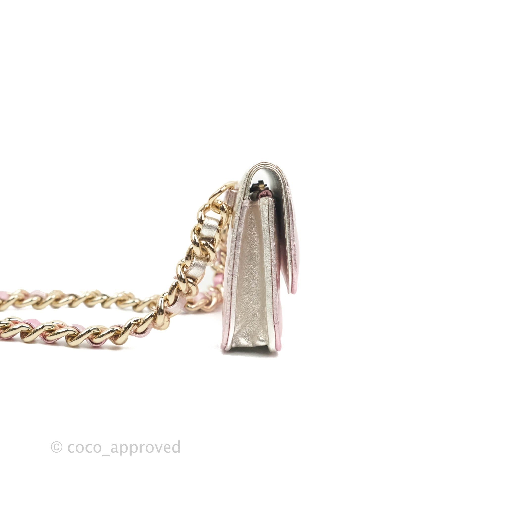 Chanel Red lambskin 2014 silver hardware Wallet On Chain Leather ref.984051  - Joli Closet