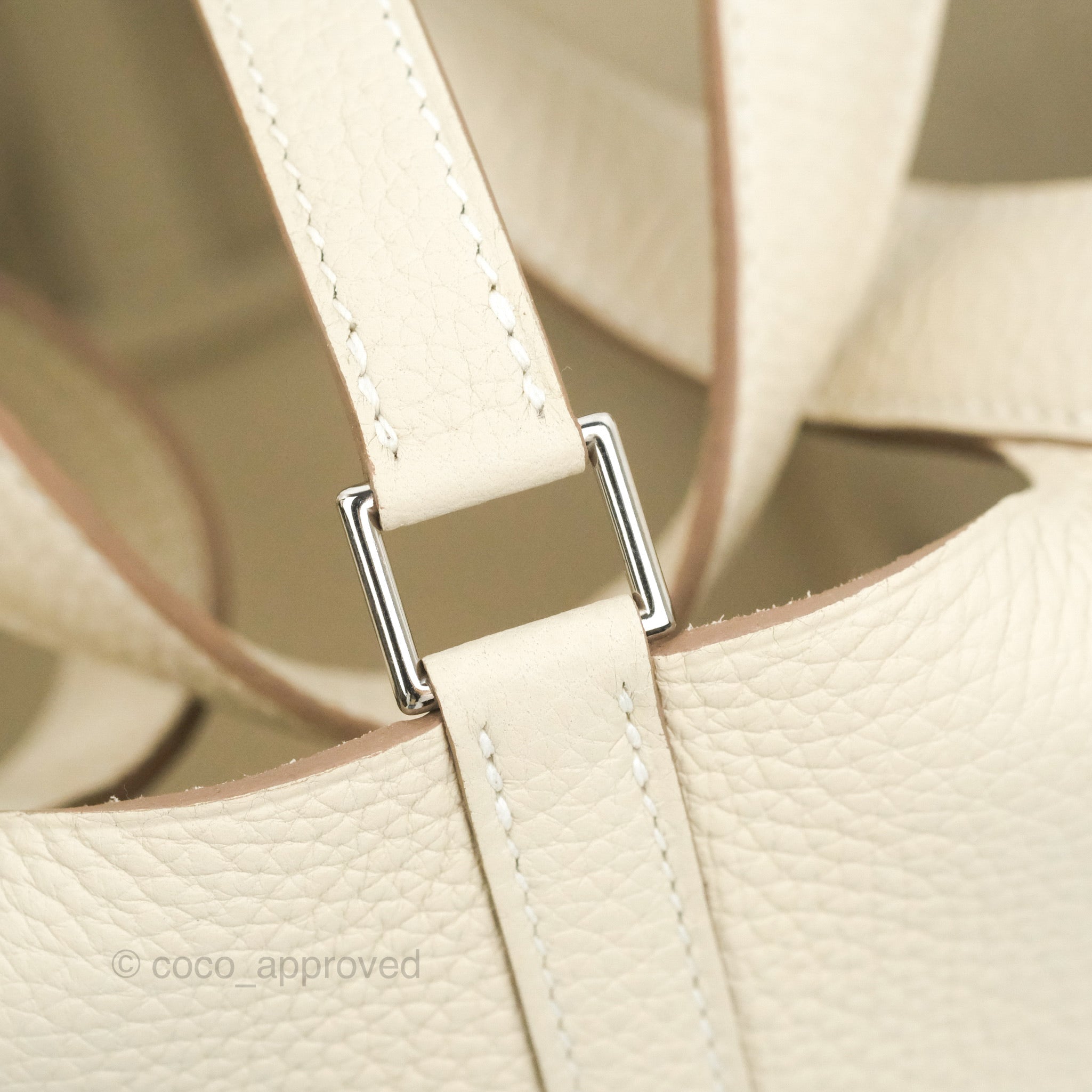 Hermès Picotin Lock 18 PM Biscuit Natural Clemence Palladium Hardware –  Coco Approved Studio