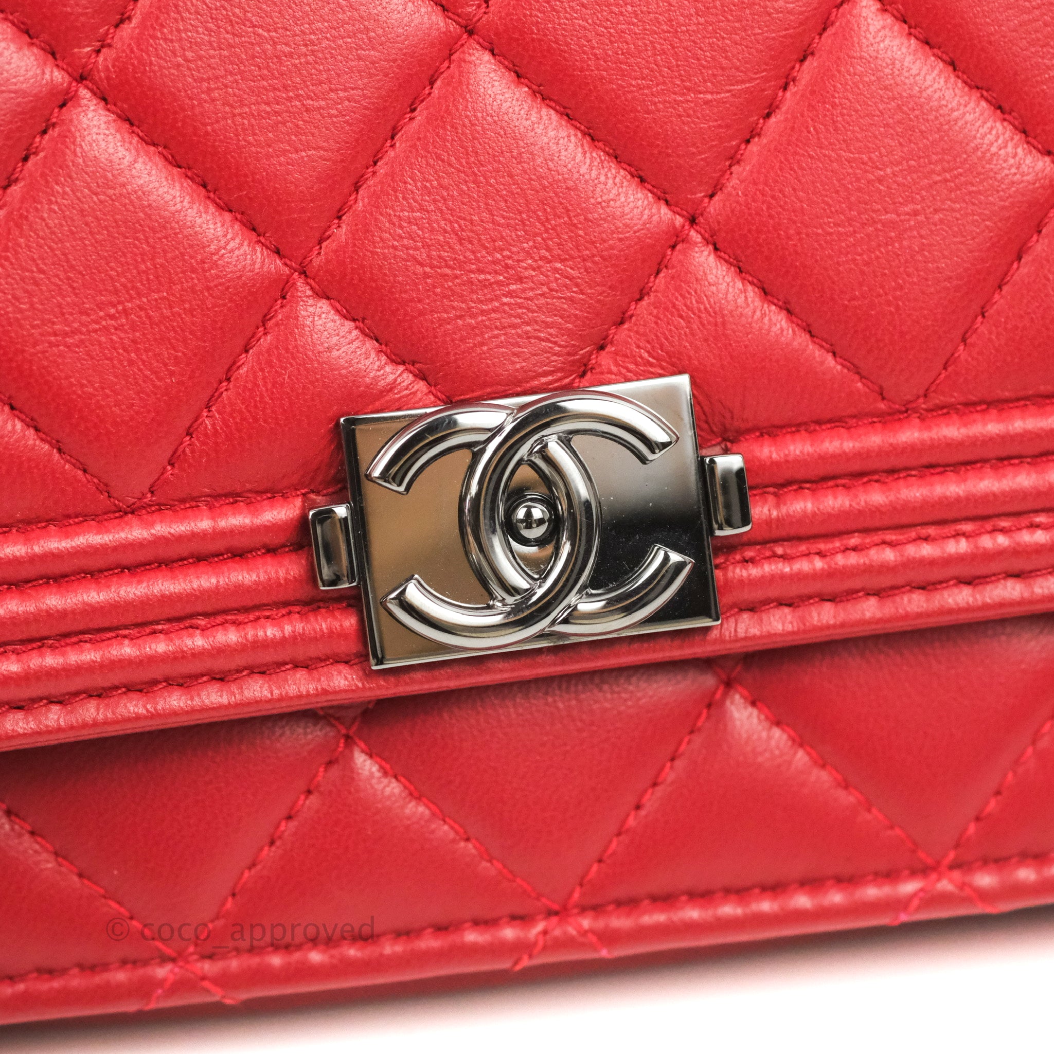 Chanel Quilted Lambskin Pink Wallet On Chain WOC Silver Hardware