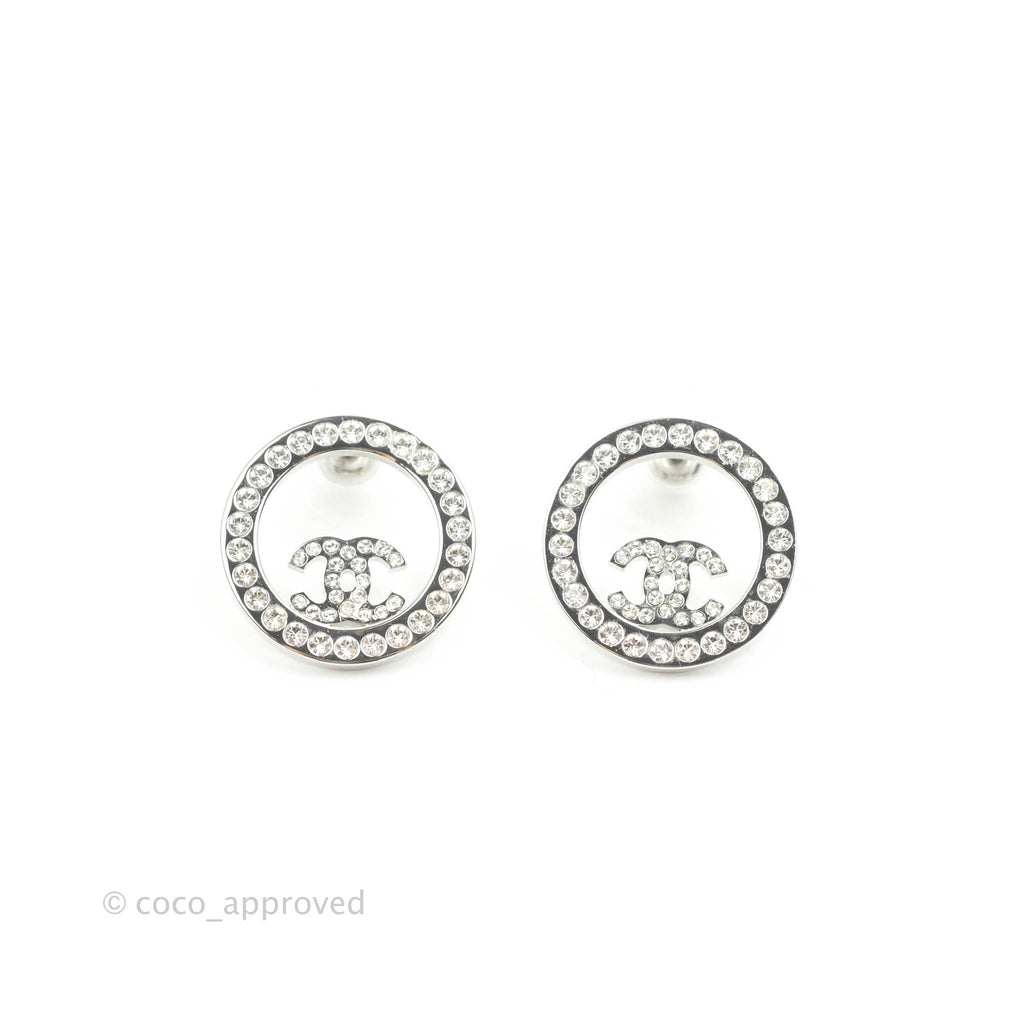 Chanel CC Crystal Round Earrings 17S – Coco Approved Studio
