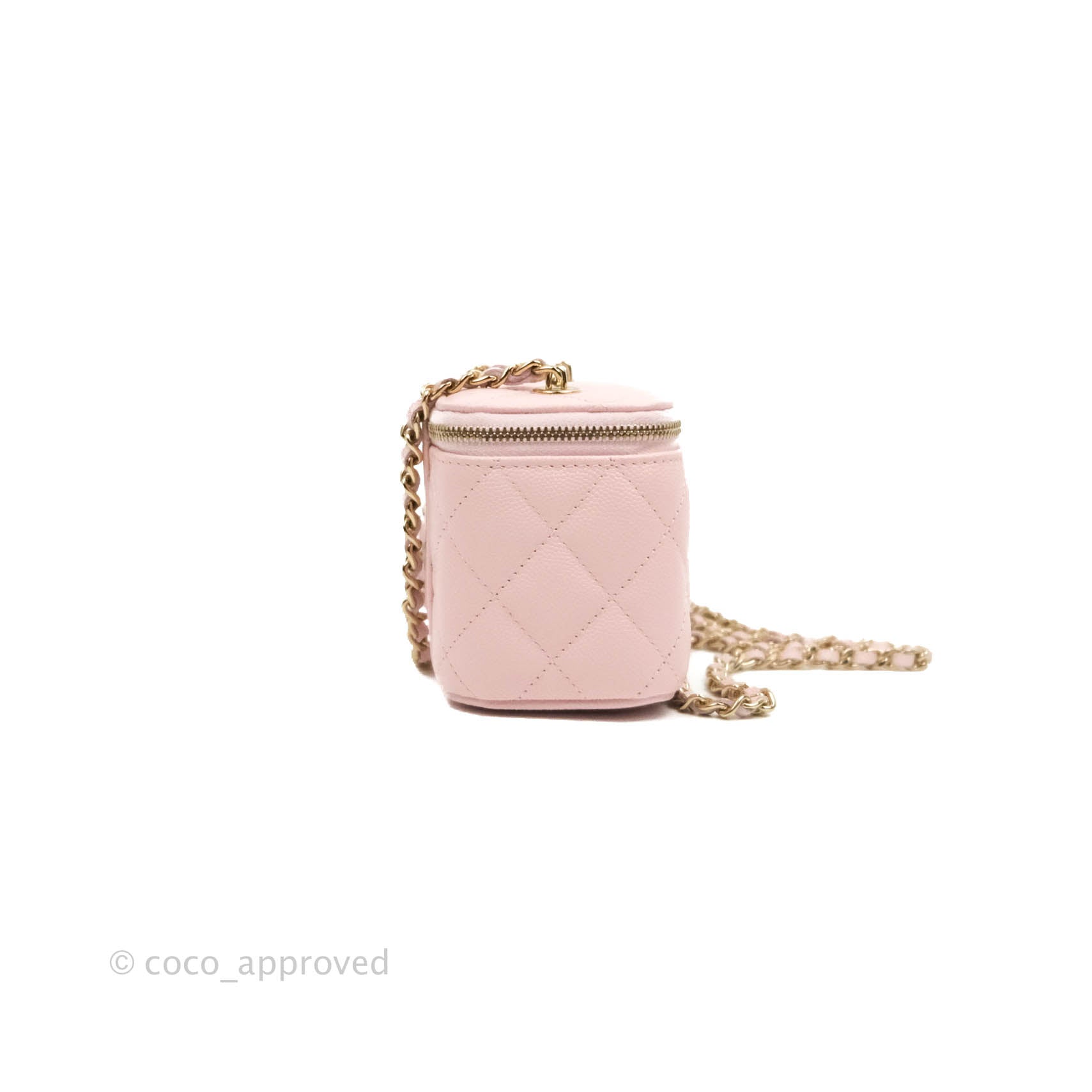 Chanel Mini Vanity With Chain Pink Caviar Gold Hardware – Coco Approved  Studio