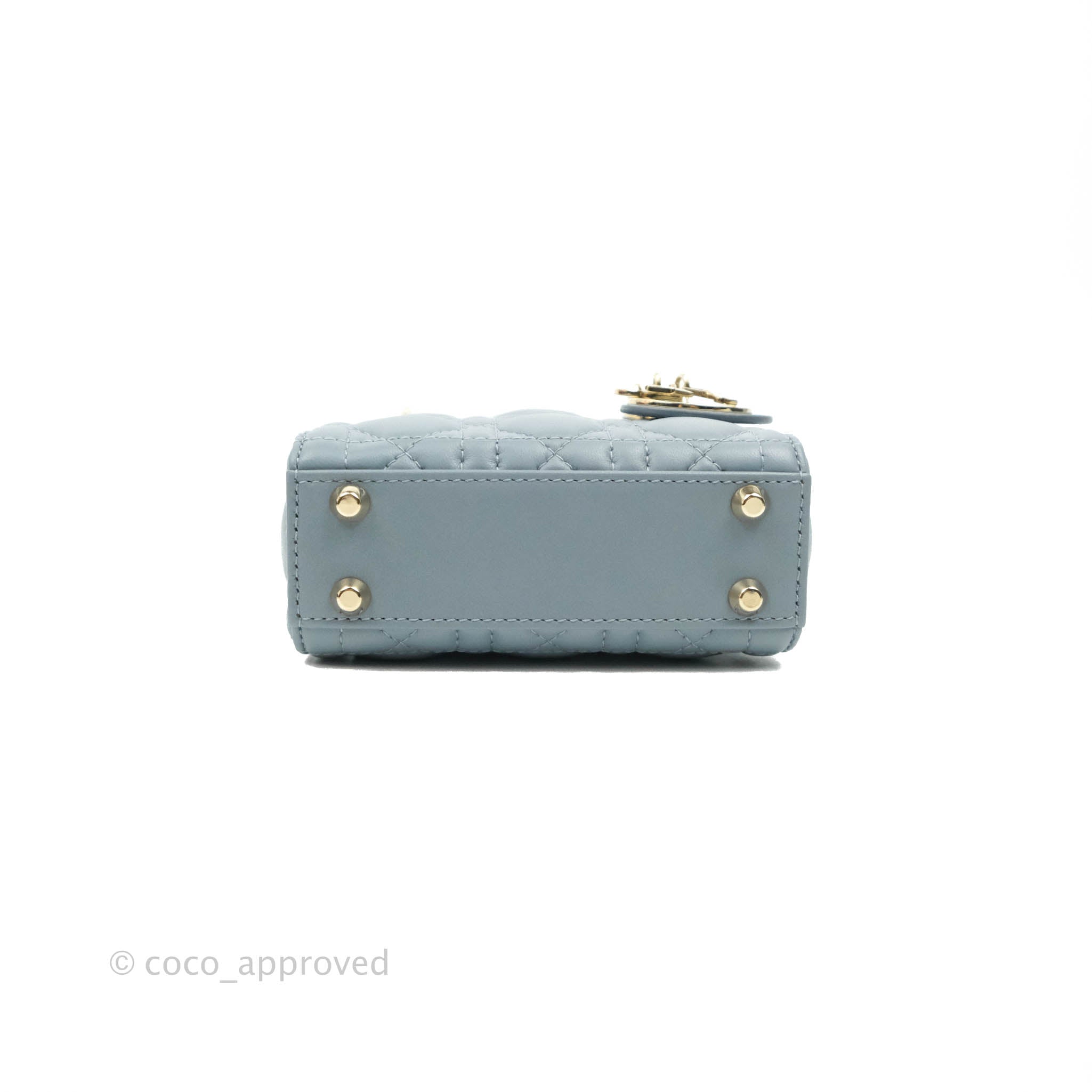 Lady Dior Micro Bag Cloud Blue Cannage Lambskin