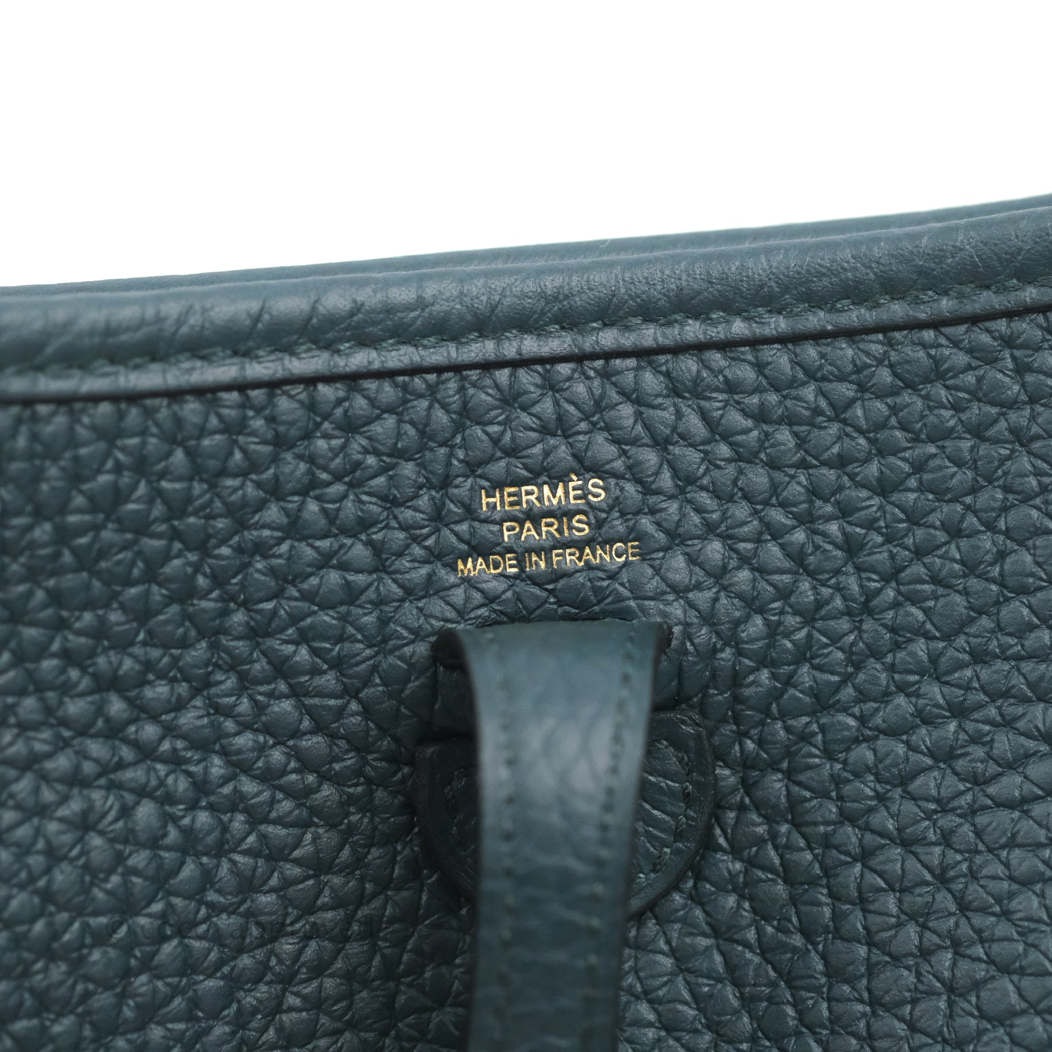 Hermès Mini Evelyne 16 Vert Cypress Clemence Gold Hardware – Coco