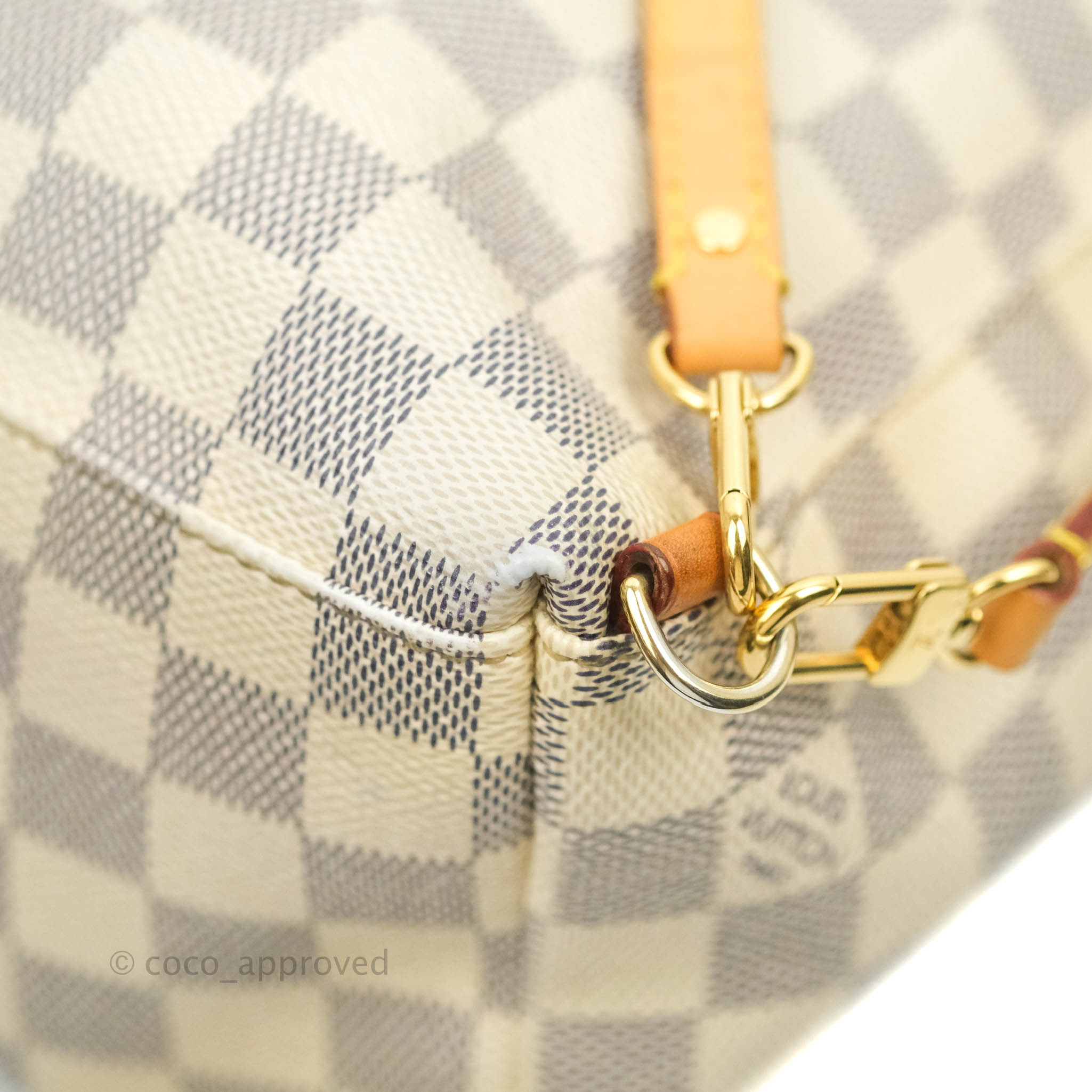 Louis Vuitton Cream & Blue Damier Azur Sperone BB Backpack – On