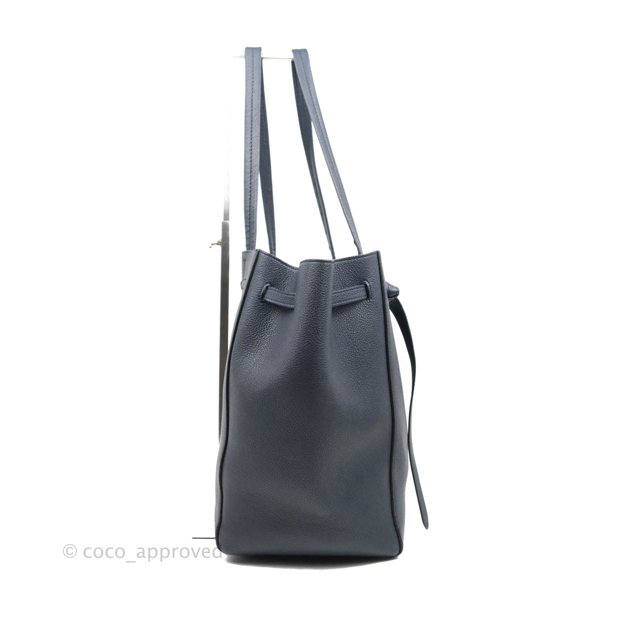 Celine // Navy Embossed Leather Cabas Phantom Tote Bag – VSP