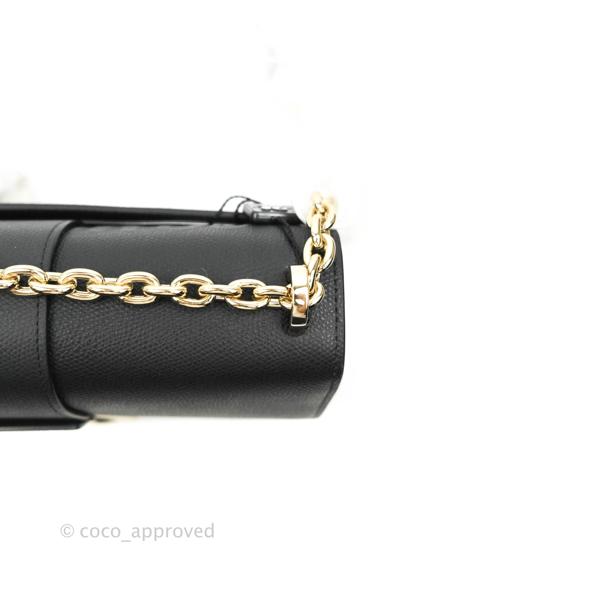 Christian Dior Black Calfskin Leather Montaigne 30 Chain Clutch Bag -  Yoogi's Closet