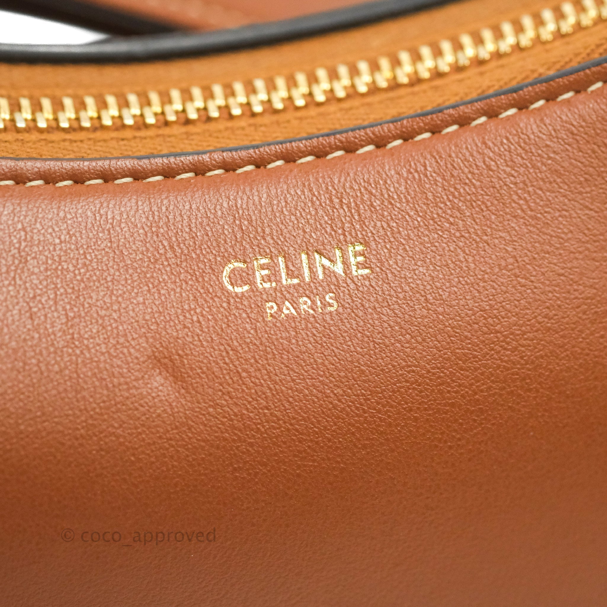 Celine Ava Bag In Triomphe Canvas Calfskin Tan – Coco Approved Studio
