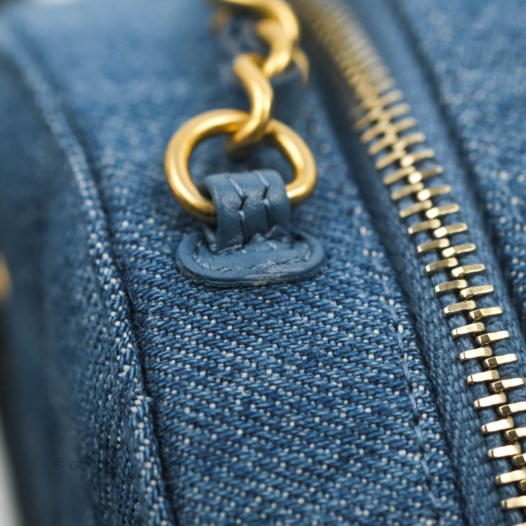 Chanel navy jeans with gold applique – Loop Generation