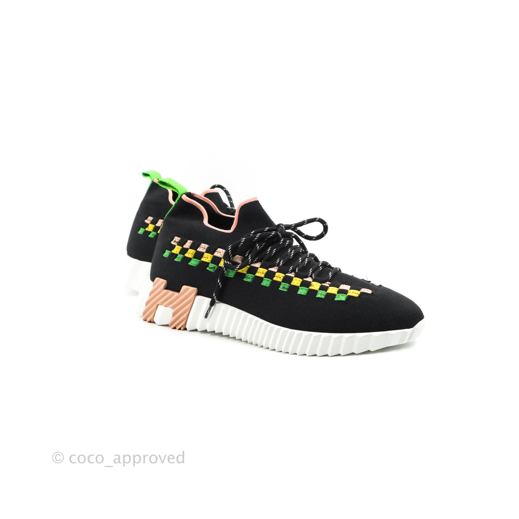 Hermes Flex Maille Bolduc Sneakers Multicolore Noir Size 39
