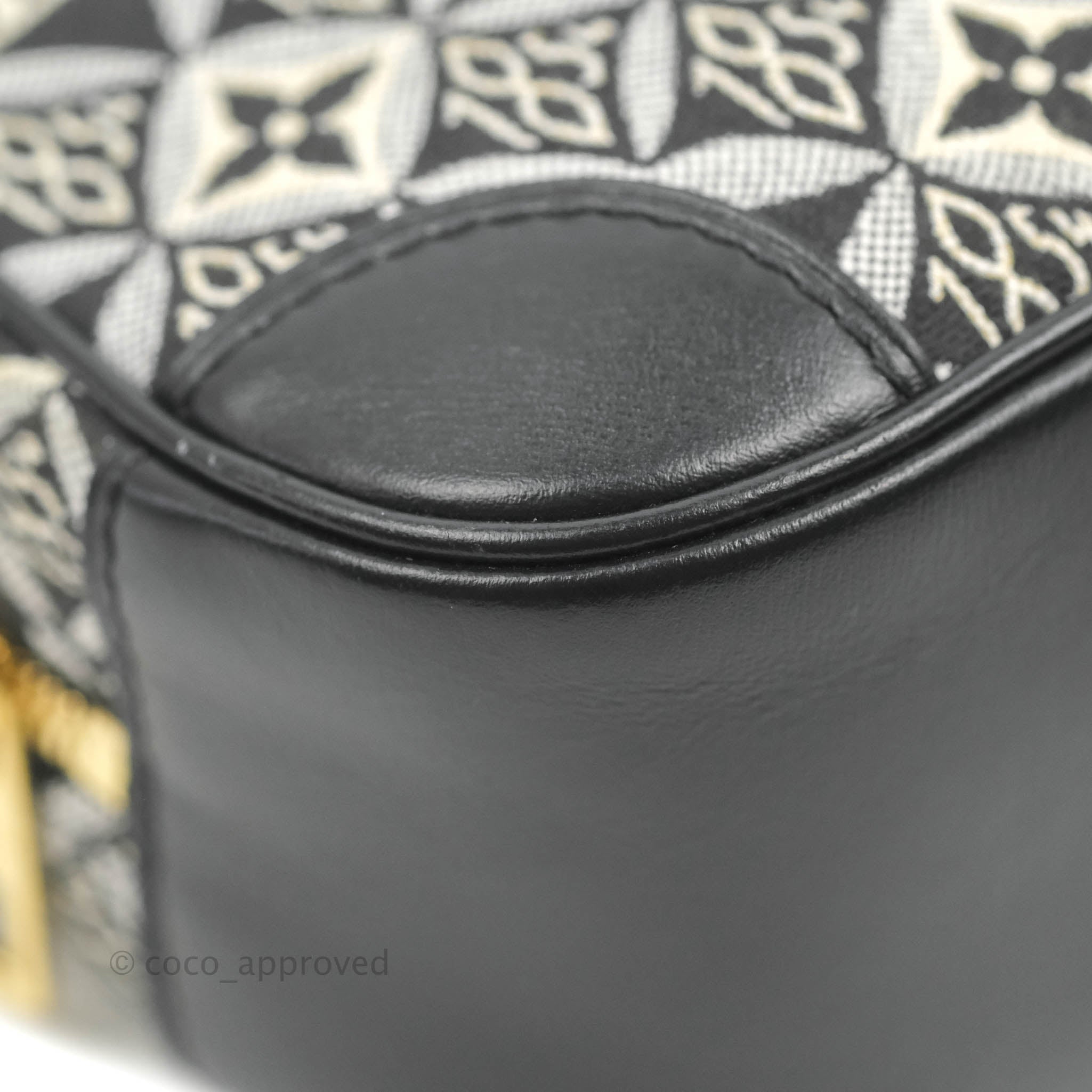 Louis Vuitton Black Jacquard Since 1854 Deauville Mini Camera Bag