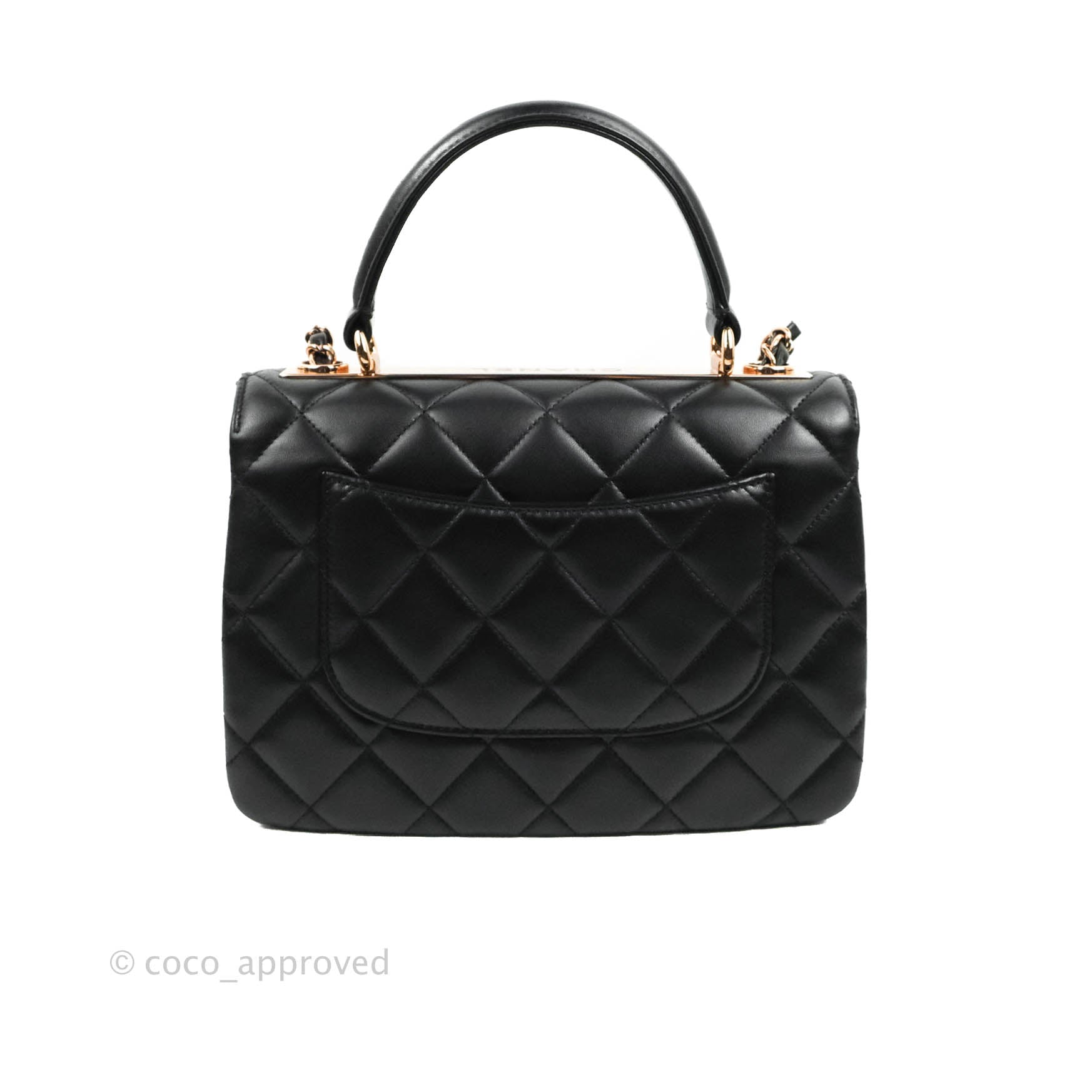 Chanel Small Trendy CC Black Lambskin Rose Gold Hardware 22C – Coco  Approved Studio
