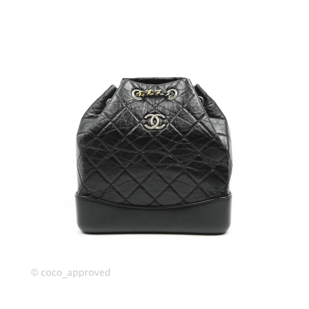 Chanel Small Gabrielle Backpack Black Aged Calfskin