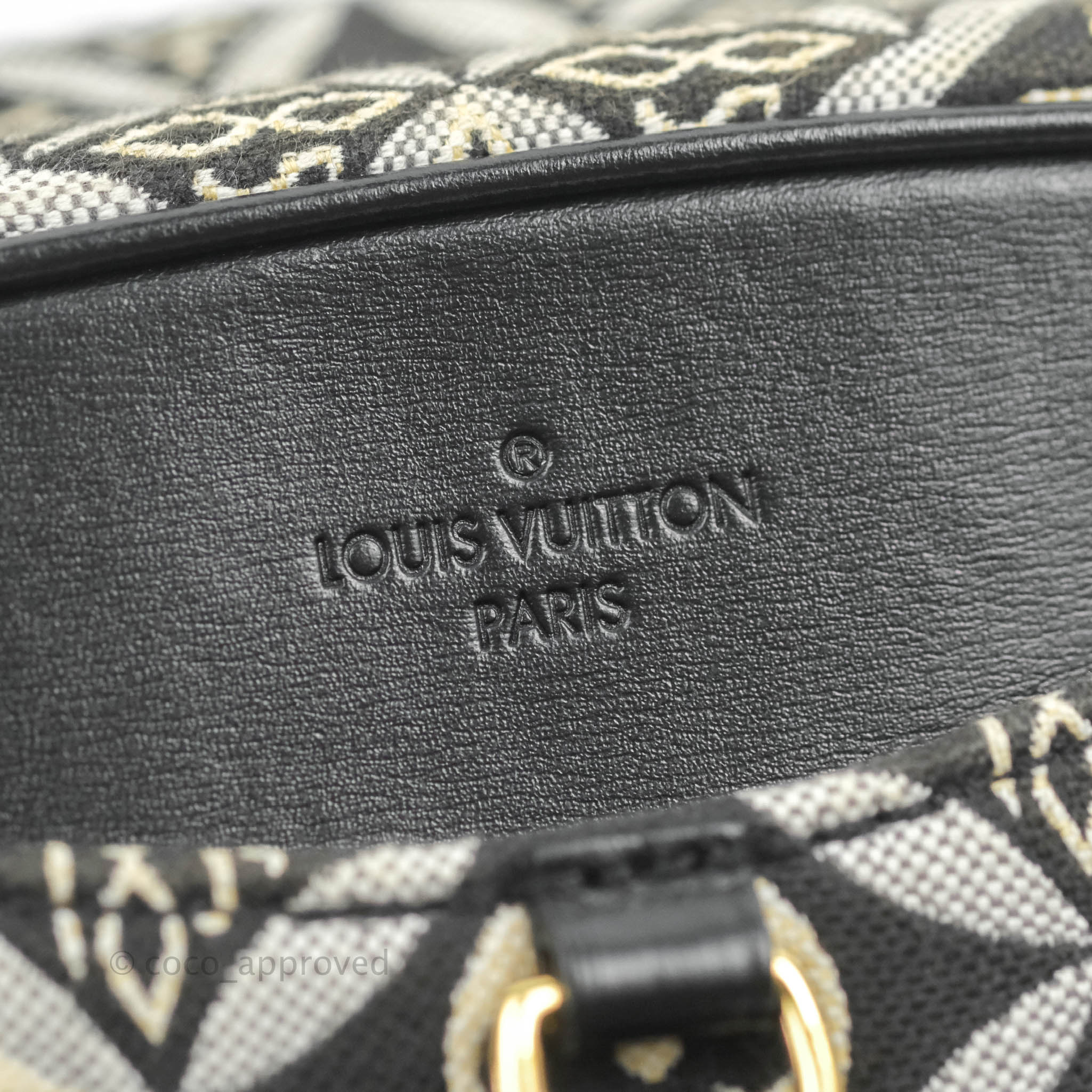 Louis Vuitton LOUIS VUITTON Bag Monogram Jacquard Women's Shoulder Since  1854 Deauville MINI Gray M57205 Navy