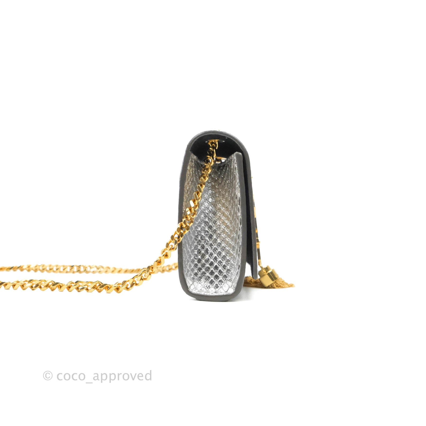 YSL mock python kate bag with silver tassel AVC1033