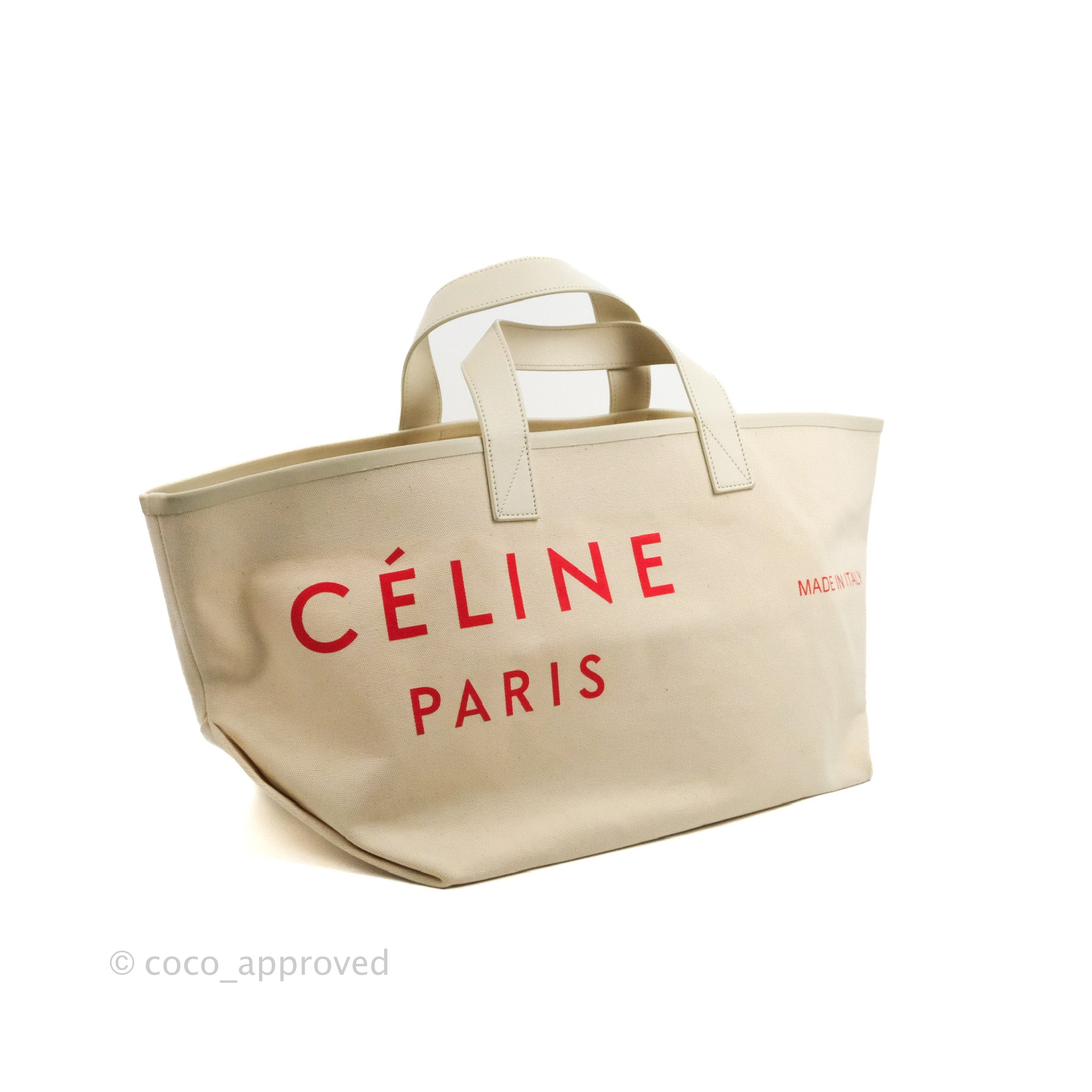 Celine Made In Tote Bag Natural Canvas – Coco Approved Studio