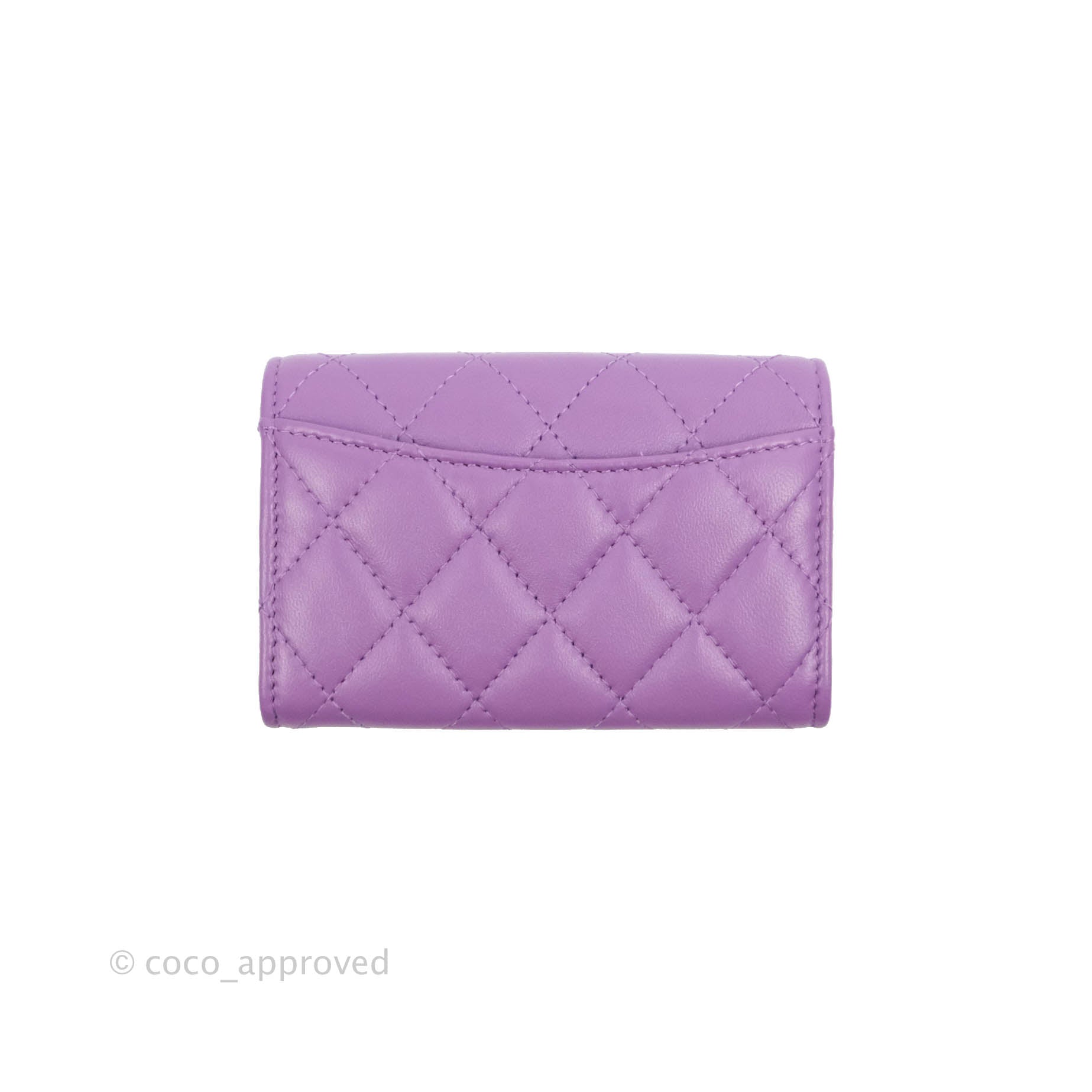 Chanel Quilted Flap Card Holder Purple Lambskin Gold Hardware – Coco  Approved Studio