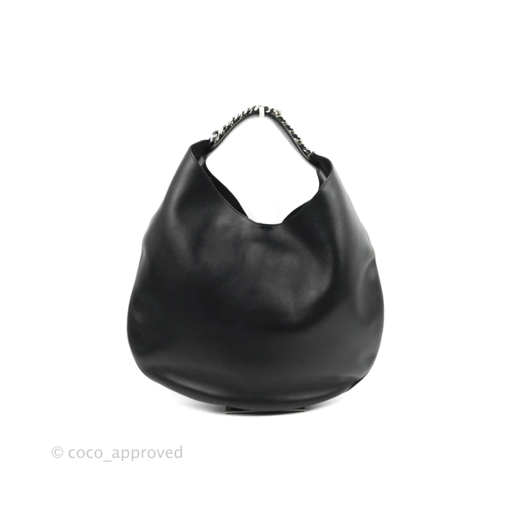 Givenchy Medium Infinity Hobo Bag Black Calfskin Silver Hardware