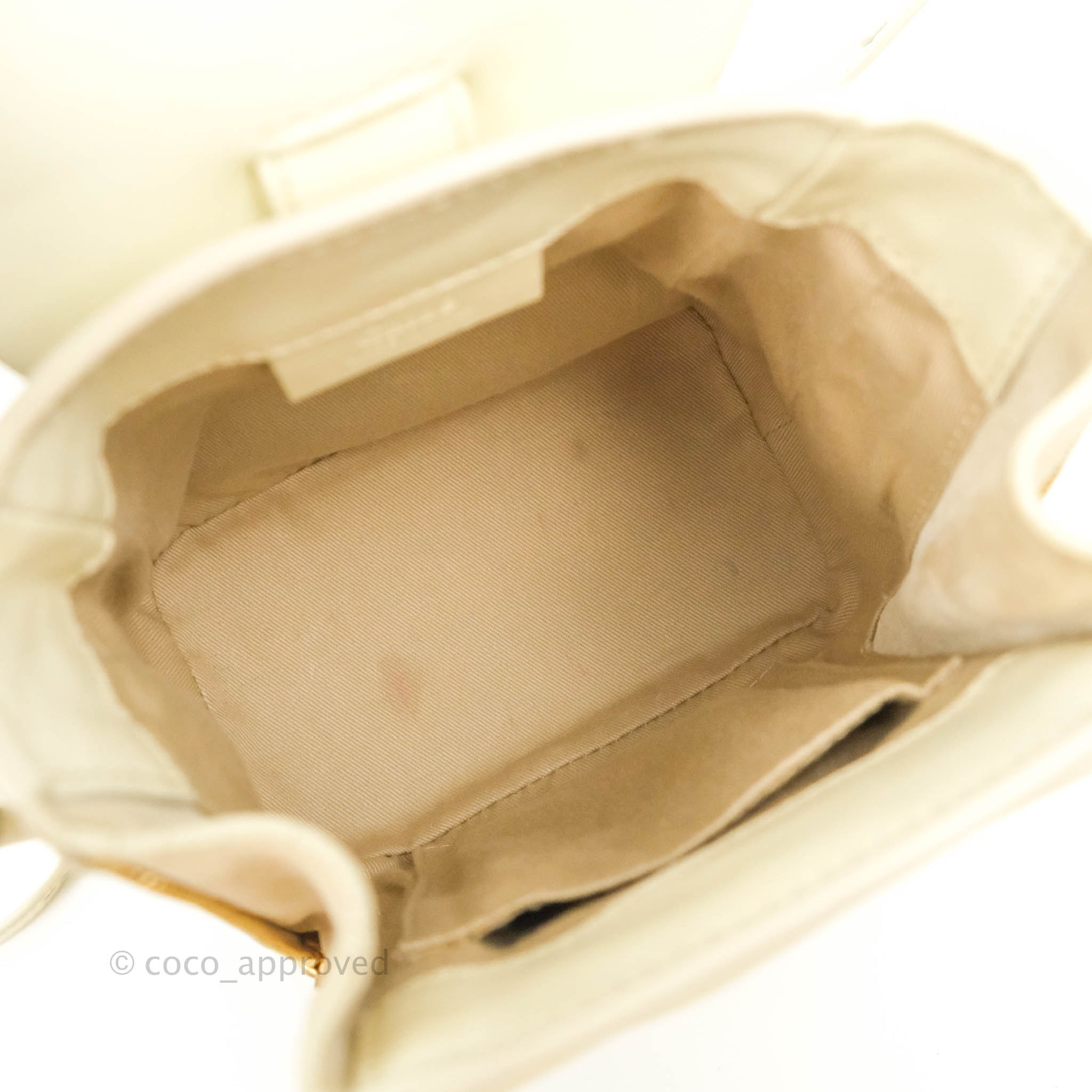 chloe faye mini backpack white Chloé Mini Faye Backpack Ivory White Calfskin – Coco Approved Studio