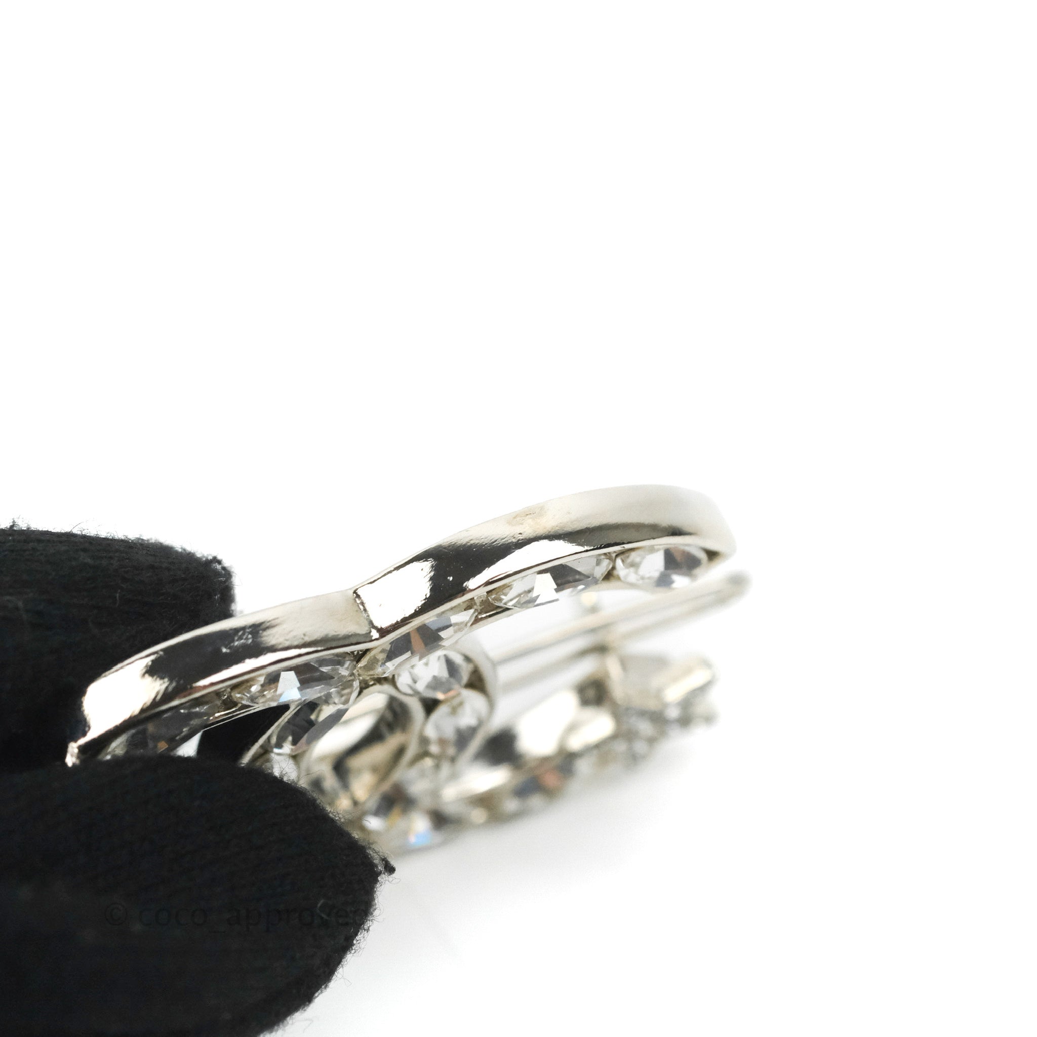 ? Chanel CC crystal silver metal Hair clip Chanel Hair Clip Rhinestone Imitation Pearls Gold-tone main image 2