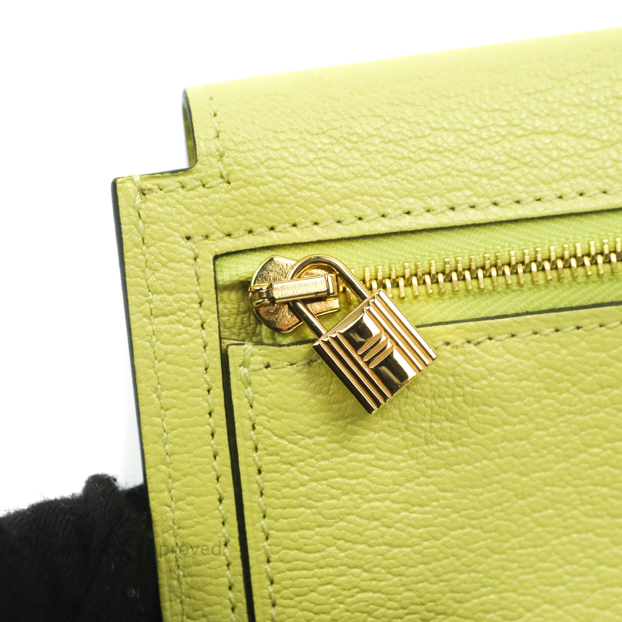 Kelly pocket leather wallet Hermès Green in Leather - 31121589