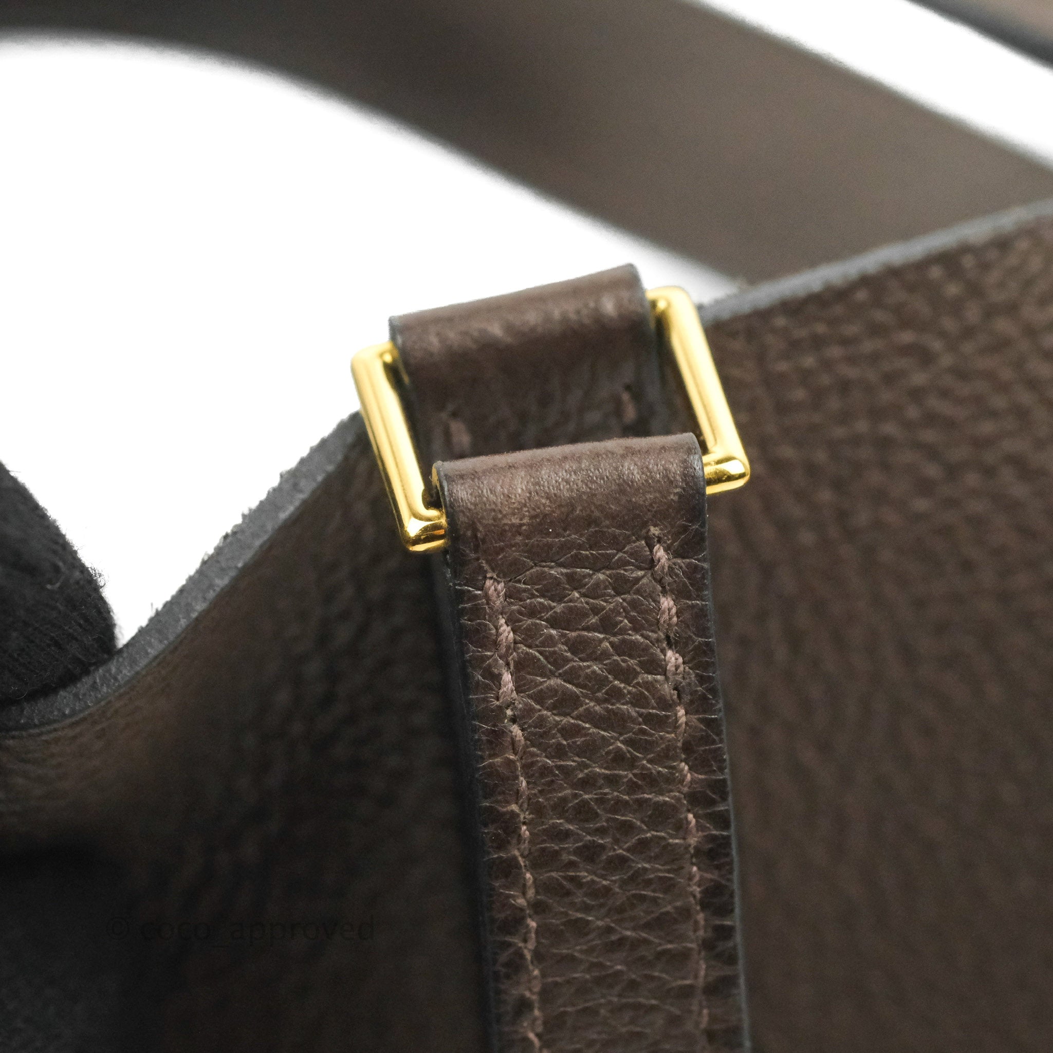 Hermes Picotin Lock bag PM Ebene Barenia faubourg leather Gold hardware