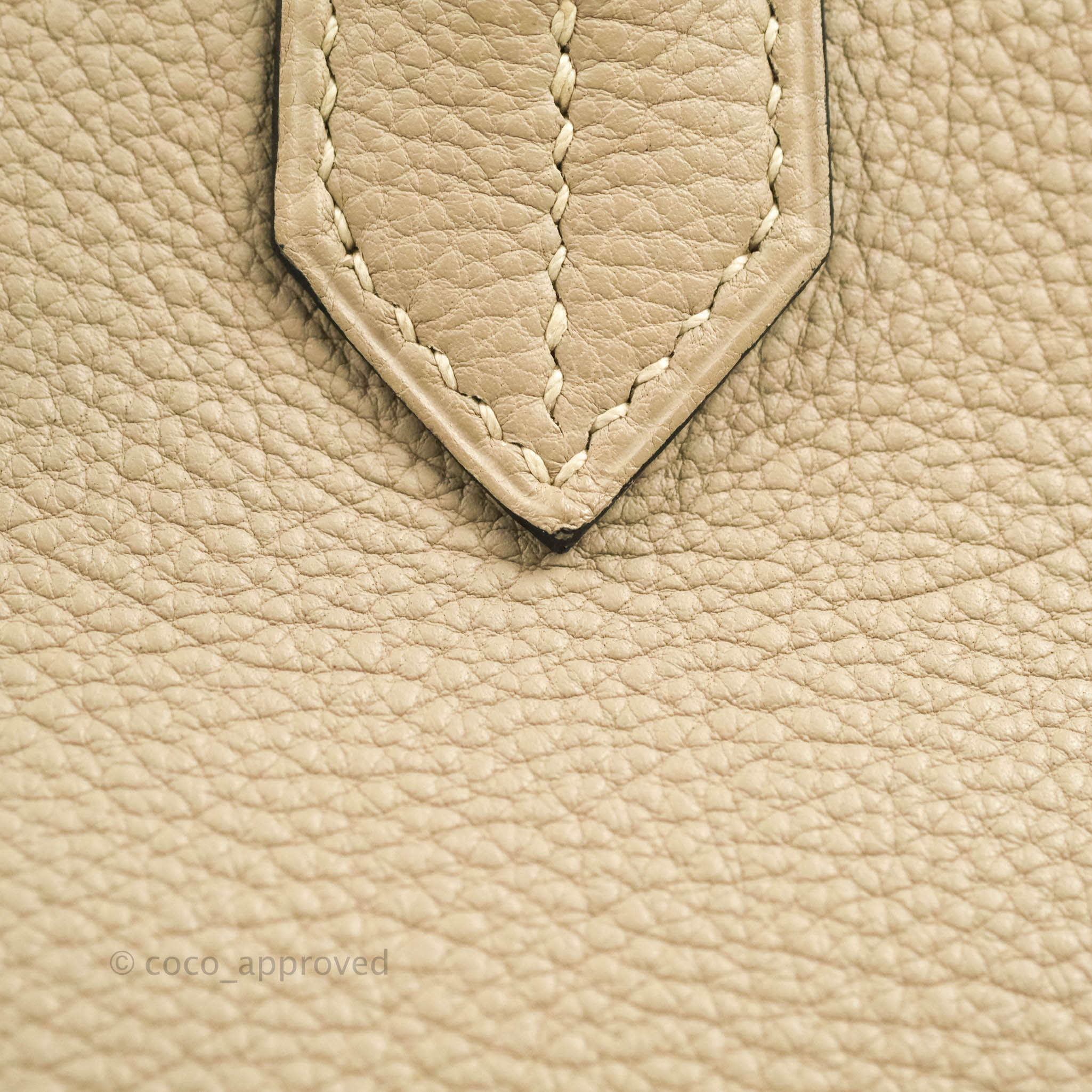 Hermes Birkin Bag 35CM Togo Leather/Toile H Canvas Palladium Hardware, CK81  Gris Tourterelle