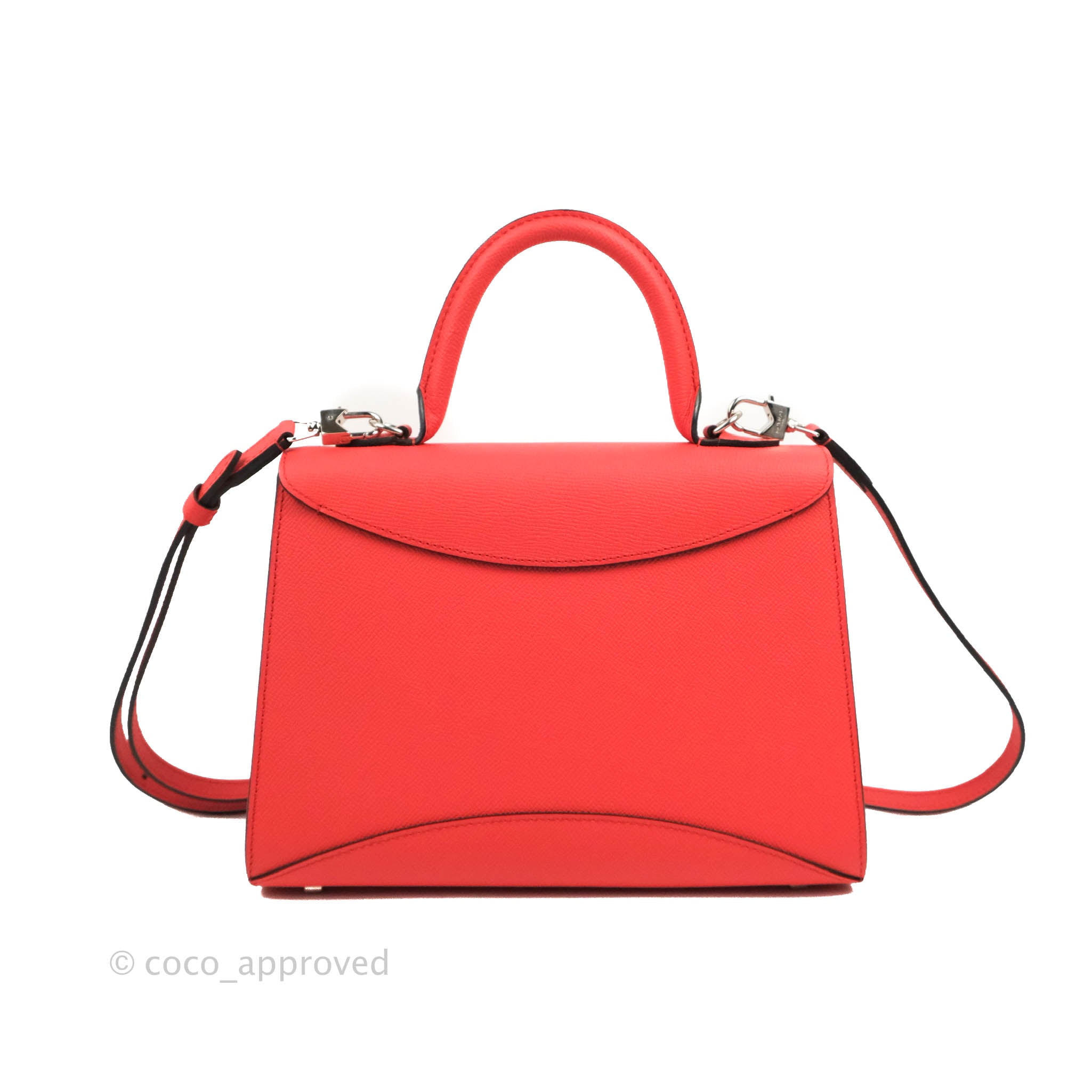 Moynat Gabrielle PM Bag Red Calfskin Silver Hardware – Coco Approved Studio