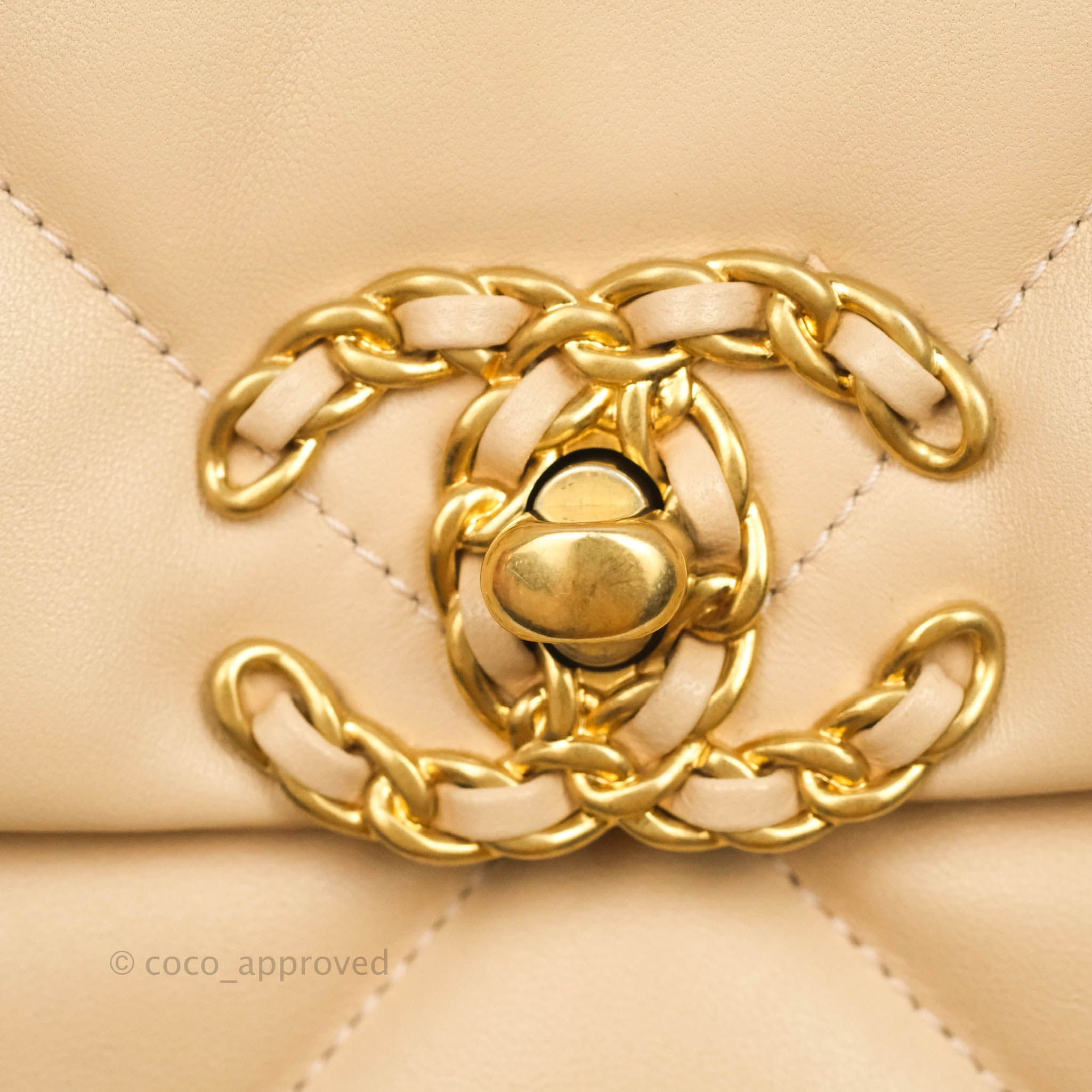 Chanel 19 Small Ivory Beige Mixed Hardware – Coco Approved Studio