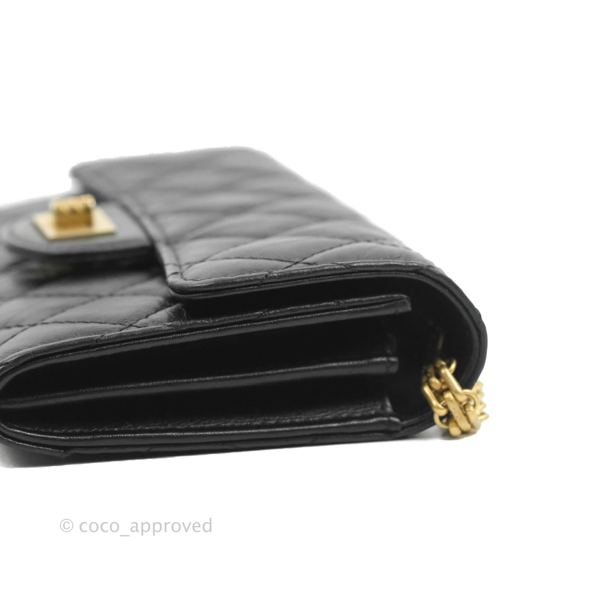 Chanel Reissue 2.55 Clutch With Chain Black Crumpled Calfskin Aged