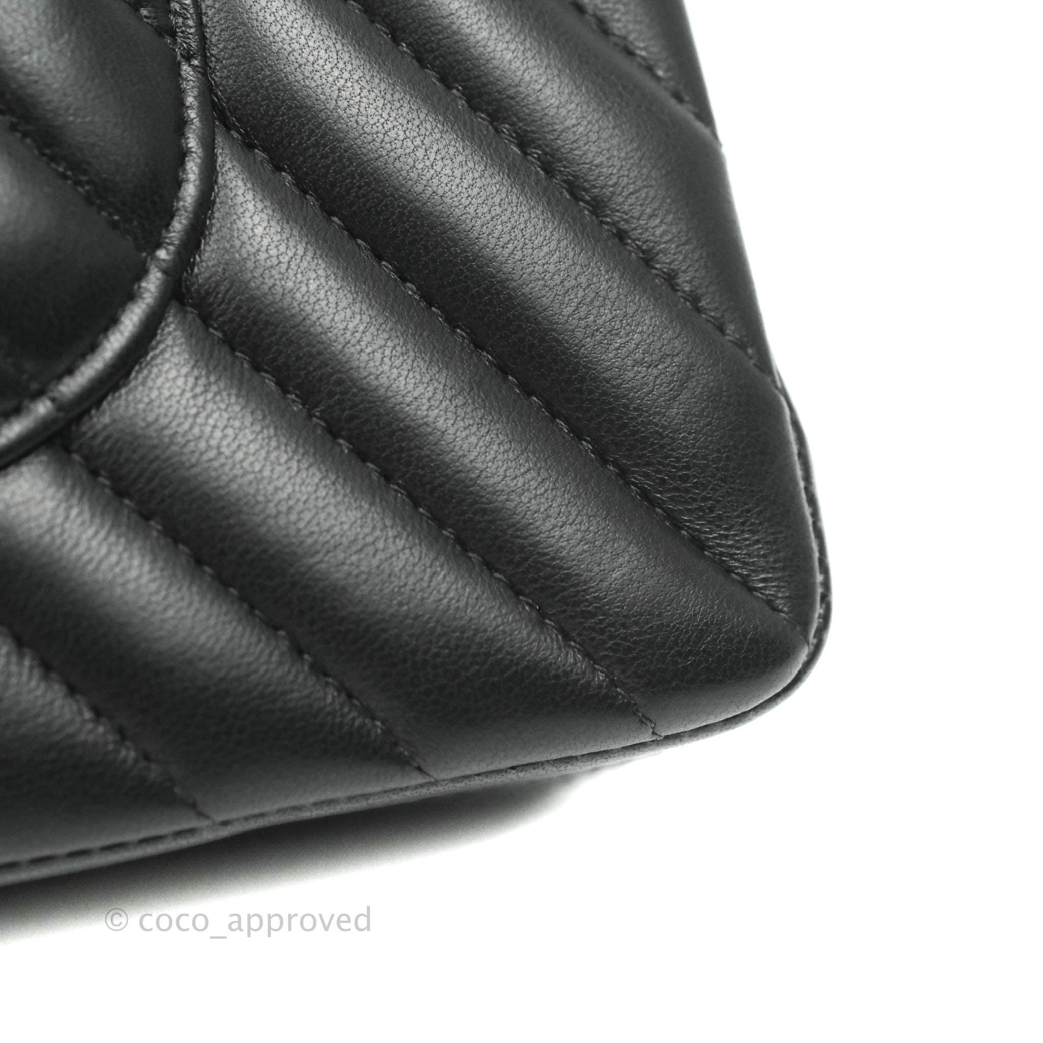 Chanel Chevron Flap Bag with Pyramid CC Clasp in Black Lambskin sale at USD  379. Free Shipping by courier to your addres…