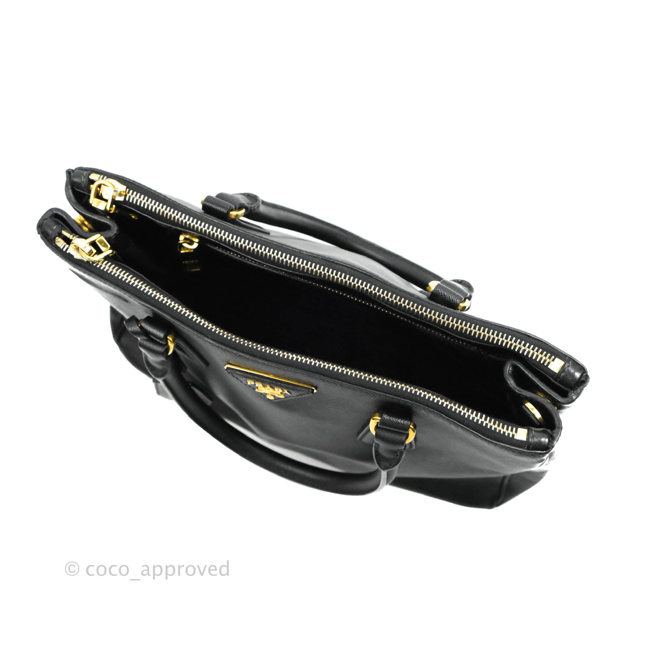 Saffiano Lux Large Galleria Double Zip Tote Nero Black – STYLISHTOP