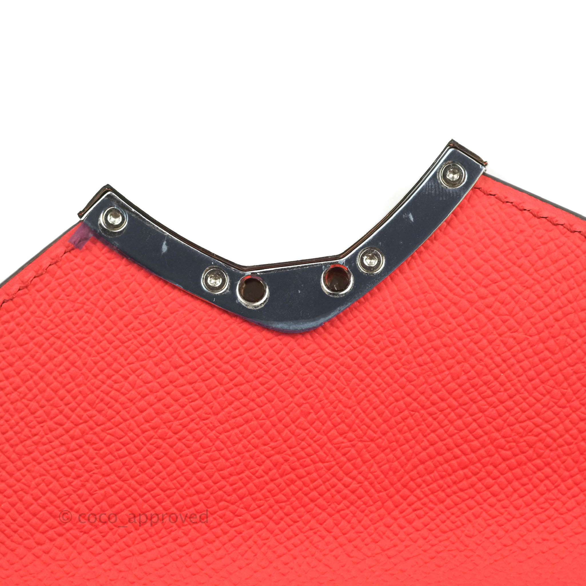 Moynat Gabrielle PM Bag Red Calfskin Silver Hardware – Coco