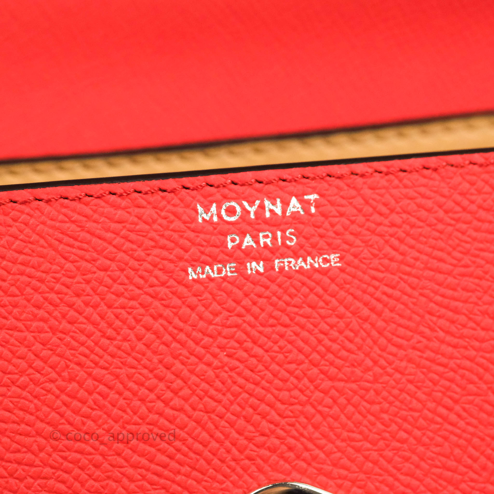 Moynat Wood Rose Carat Calf Leather Gabrielle PM Gold Hardware