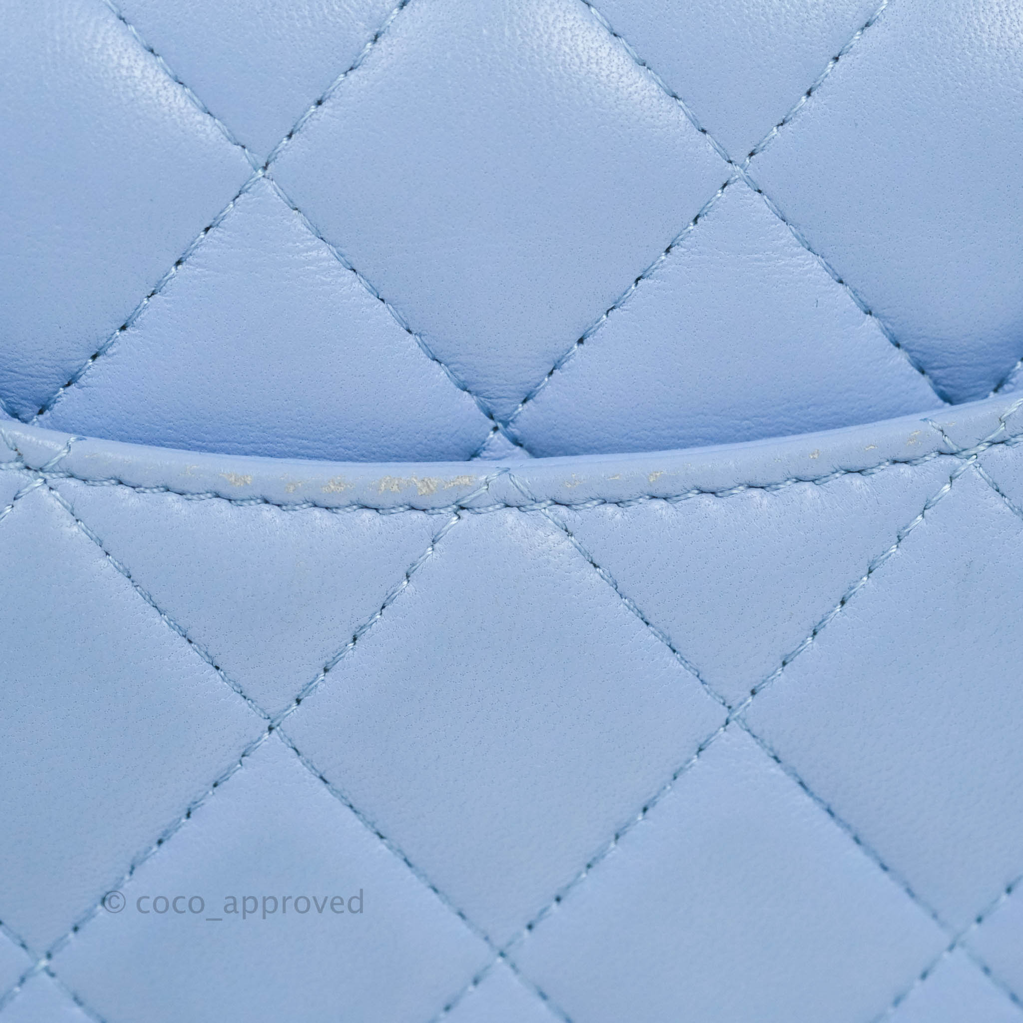 Chanel Quilted Mini Rectangular Flap Light Blue Lambskin Gold Hardware ...