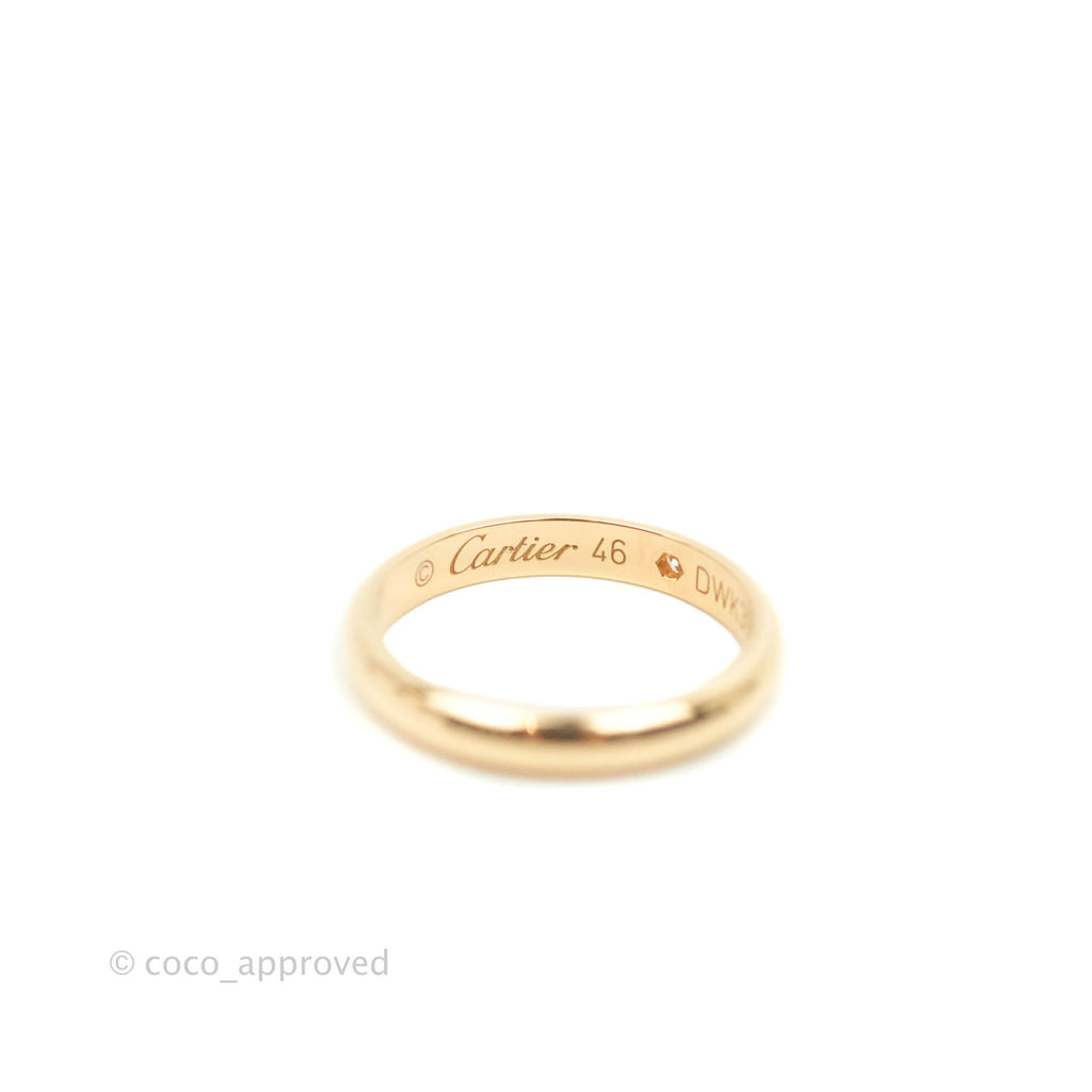 Cartier 1895 Yellow Gold Diamond Wedding Ring Size 46