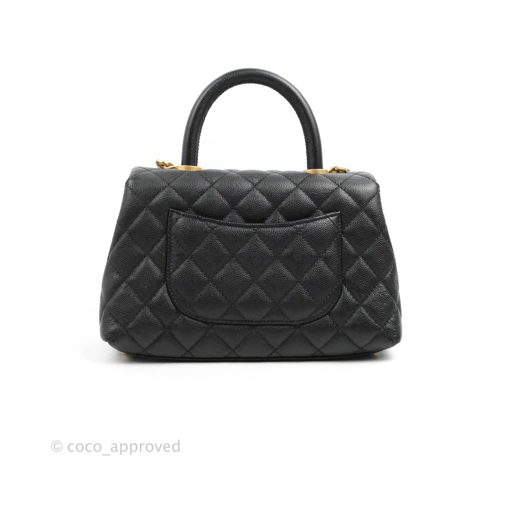 Chanel Coco Handle black Caviar Small Bag so black hardware
