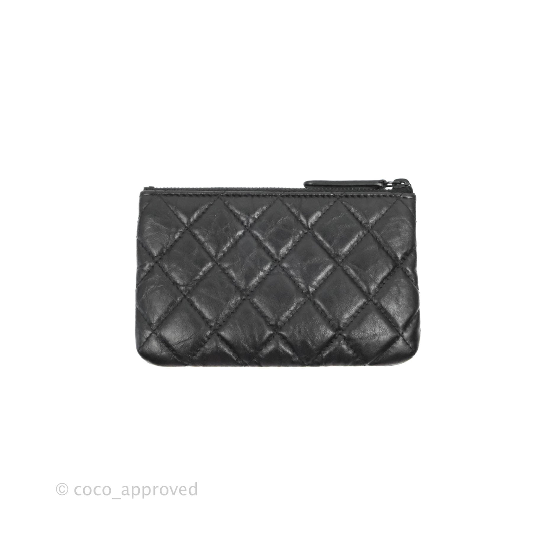 Chanel Quilted Mini Reissue O Case So Black Aged Calfskin