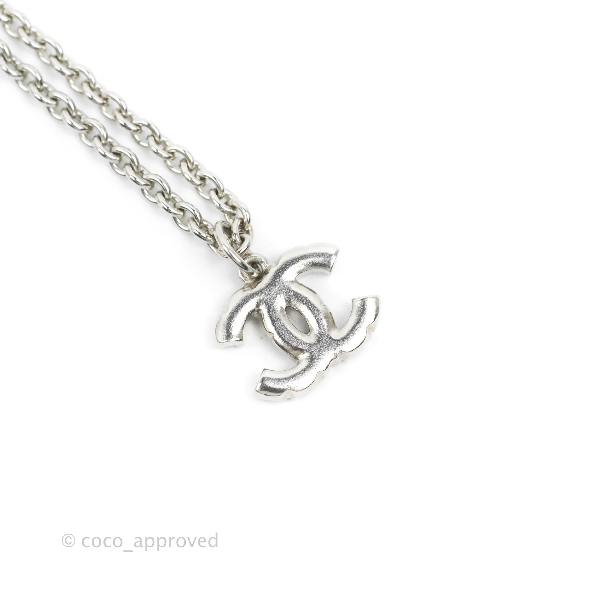 Authentic Chanel CC Pendant  Reworked Silver 15 Necklace – Serendipity  Designs