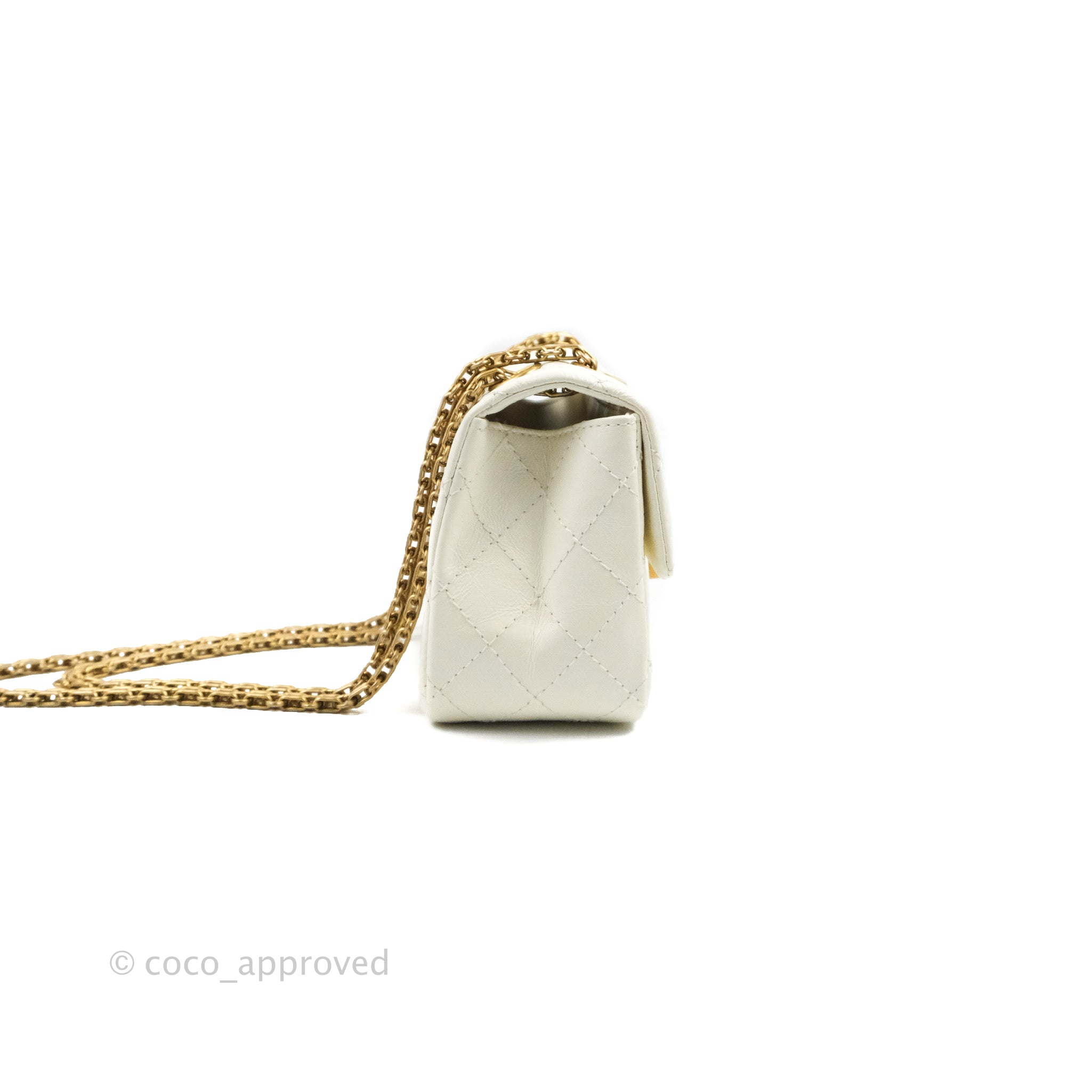 Sold at Auction: CHANEL - NEW Mini Bucket Bag - White Caviar Leather / Gold  10 Coins CC Crossbody