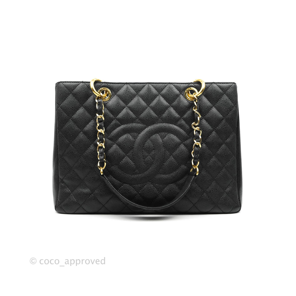 Chanel GST Black Caviar Gold Hardware