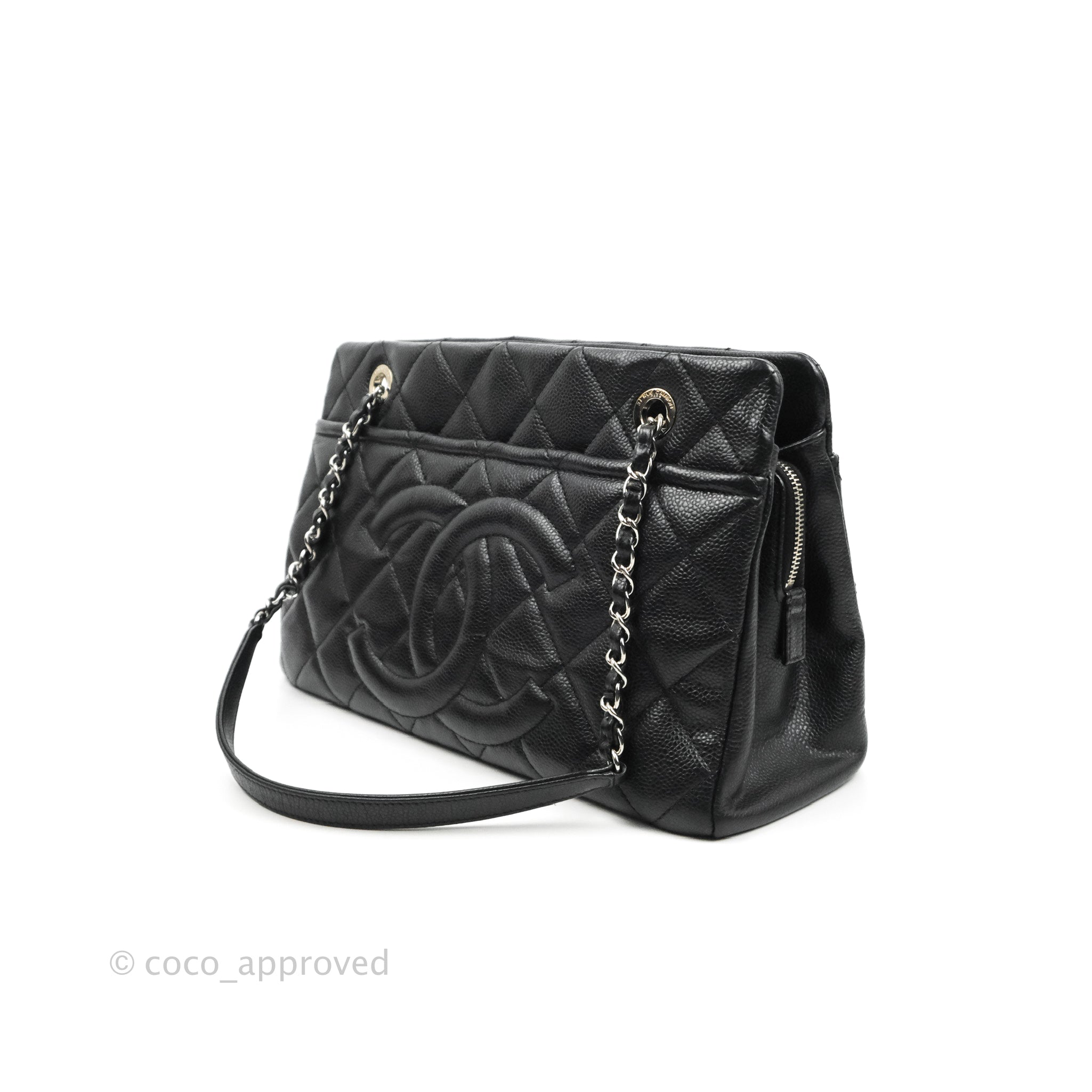 CHANEL Black Caviar Timeless Soft CC Shopping Tote Bag – Fashion Reloved