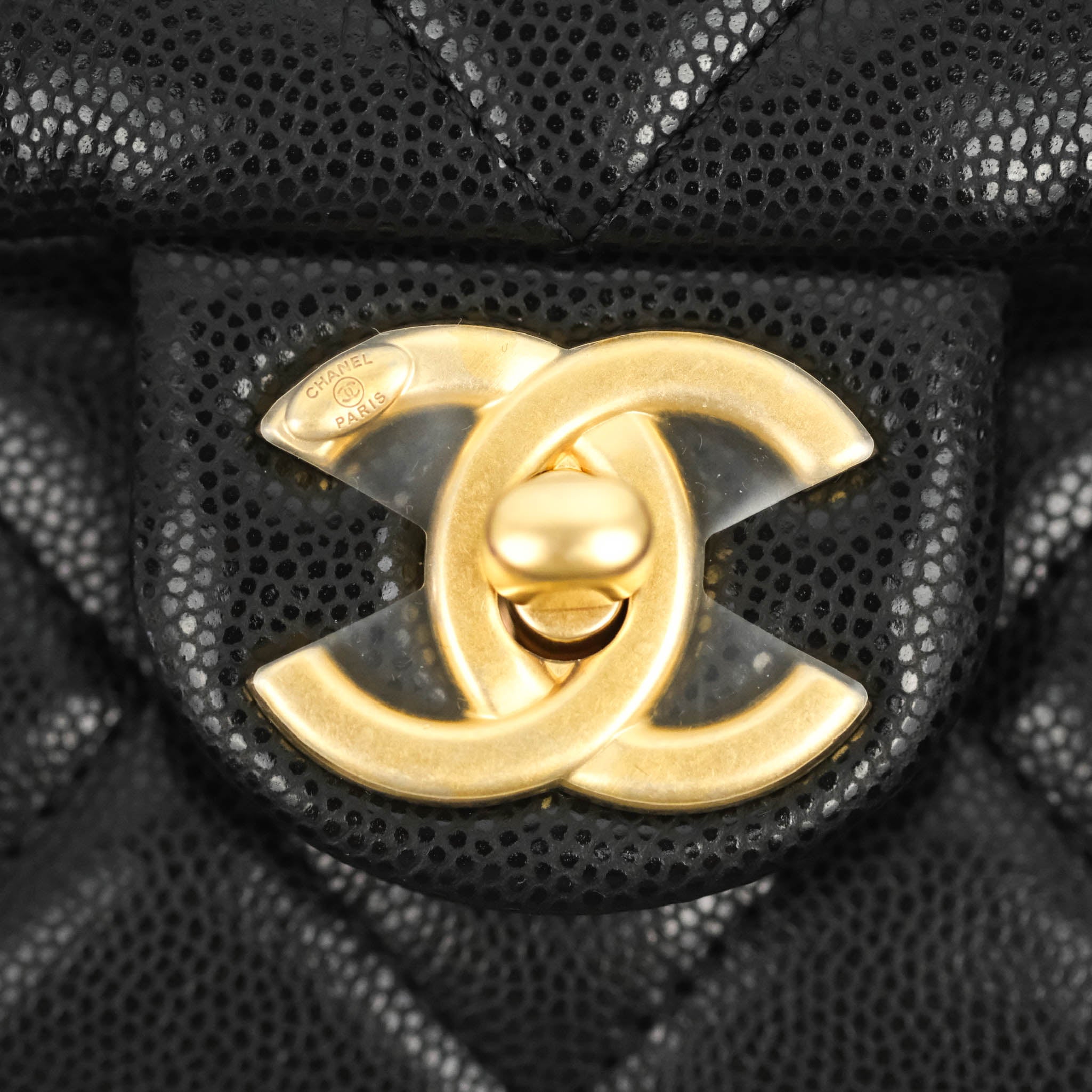 🖤 CHANEL Small Mini Trendy 🖤 Pearl Gold Logo Flap Bag Calfskin GHW  RECEIPT