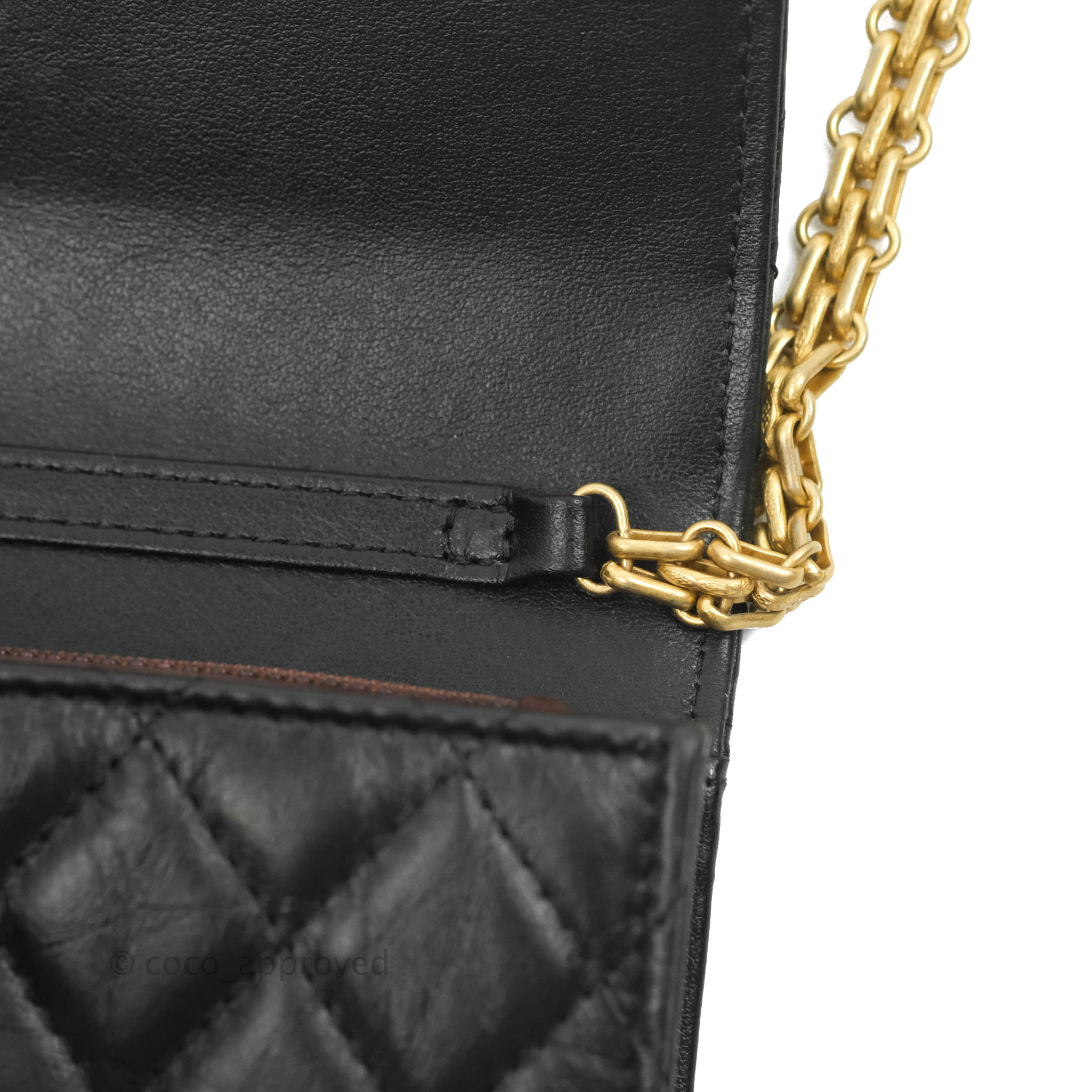 Chanel Reissue 2.55 Clutch With Chain Black Crumpled Calfskin