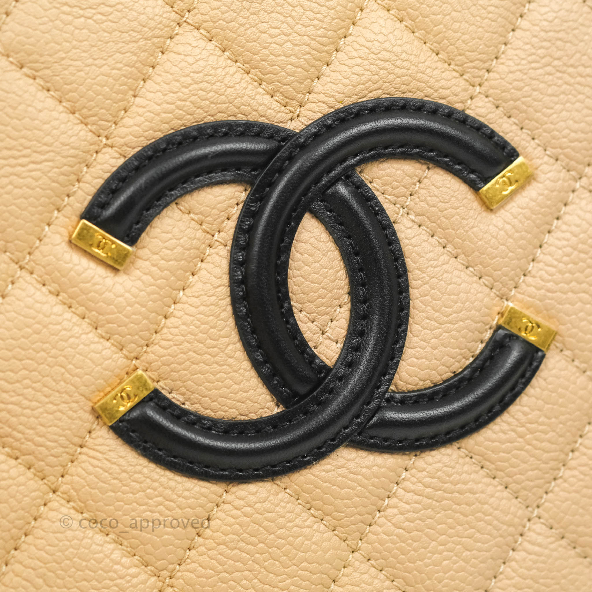Chanel Filigree Vanity Case Beige Caviar - The Trove