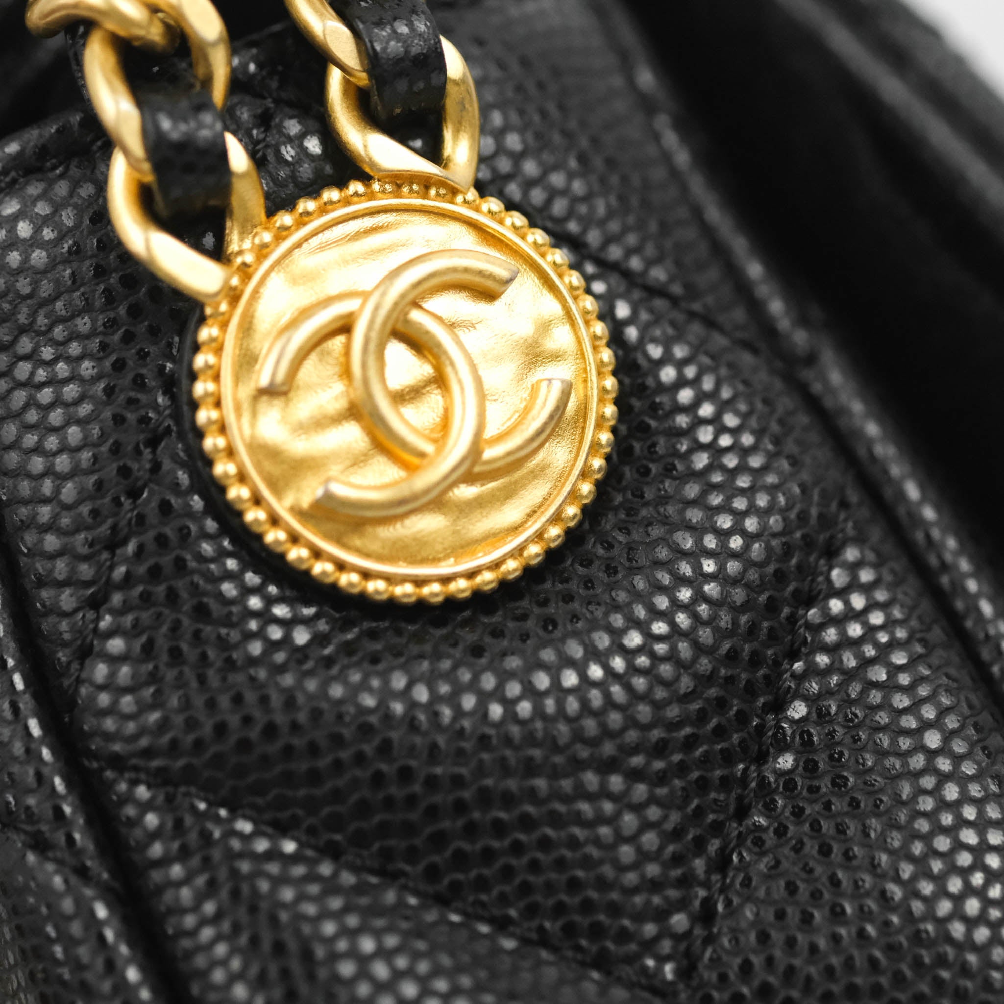 Chanel Small Flap with Coin Charm Black Caviar Aged Gold Hardware 22A – Coco  Approved Studio