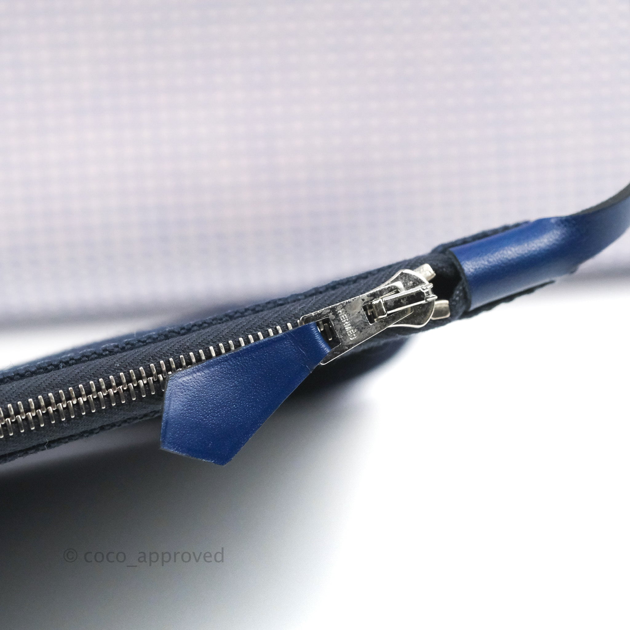 Hermès Herbag Retourne Zip 31 Quadrille Viking Ecru Mauve Bleu