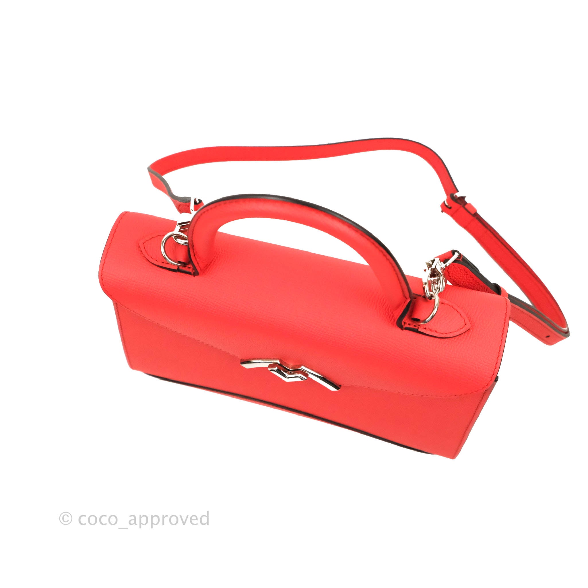 Moynat Gabrielle PM Bag Red Calfskin Silver Hardware – Coco Approved Studio
