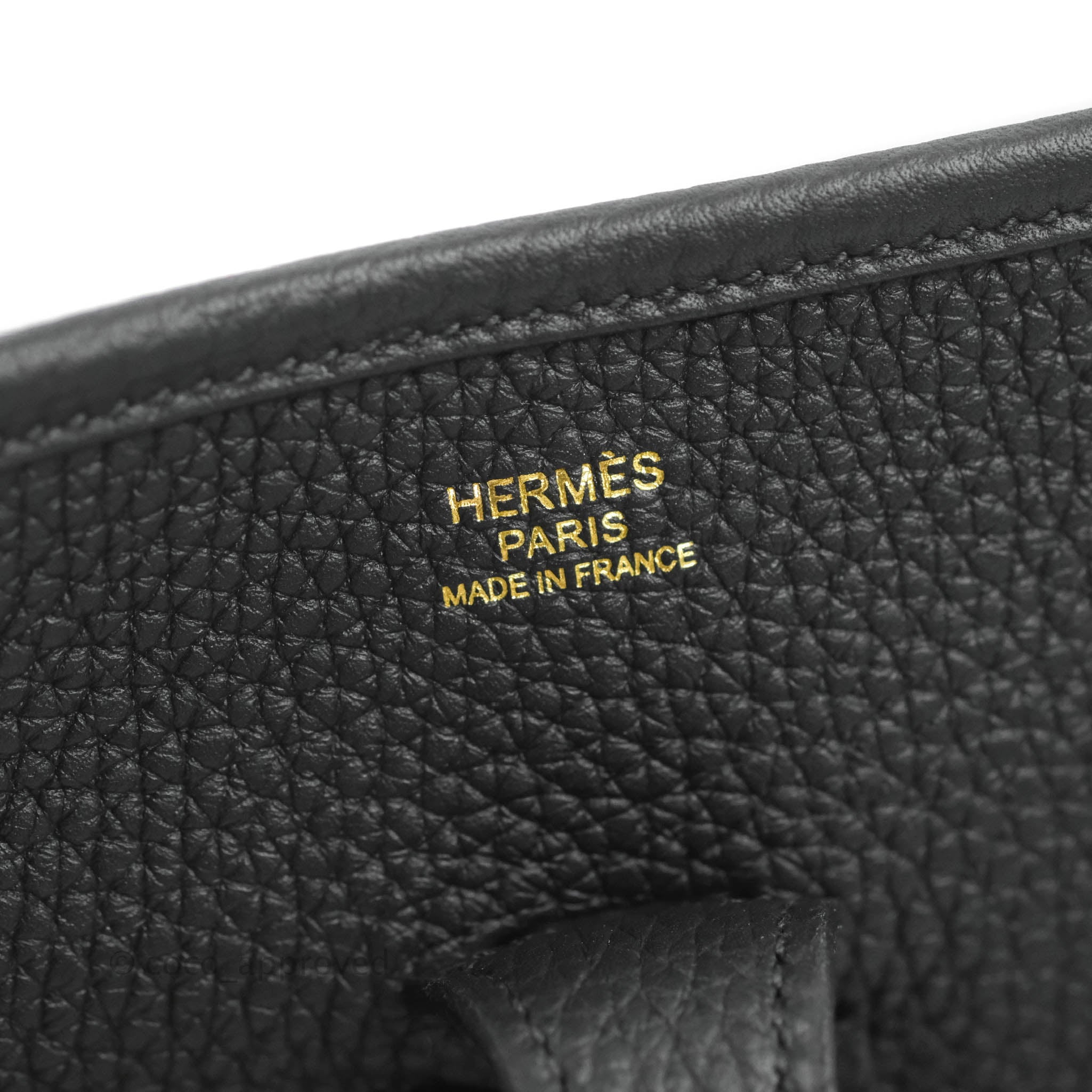 Hermès Evelyne Black Clemence III 29 Gold Hardware, 2022 (Like New), Womens Handbag