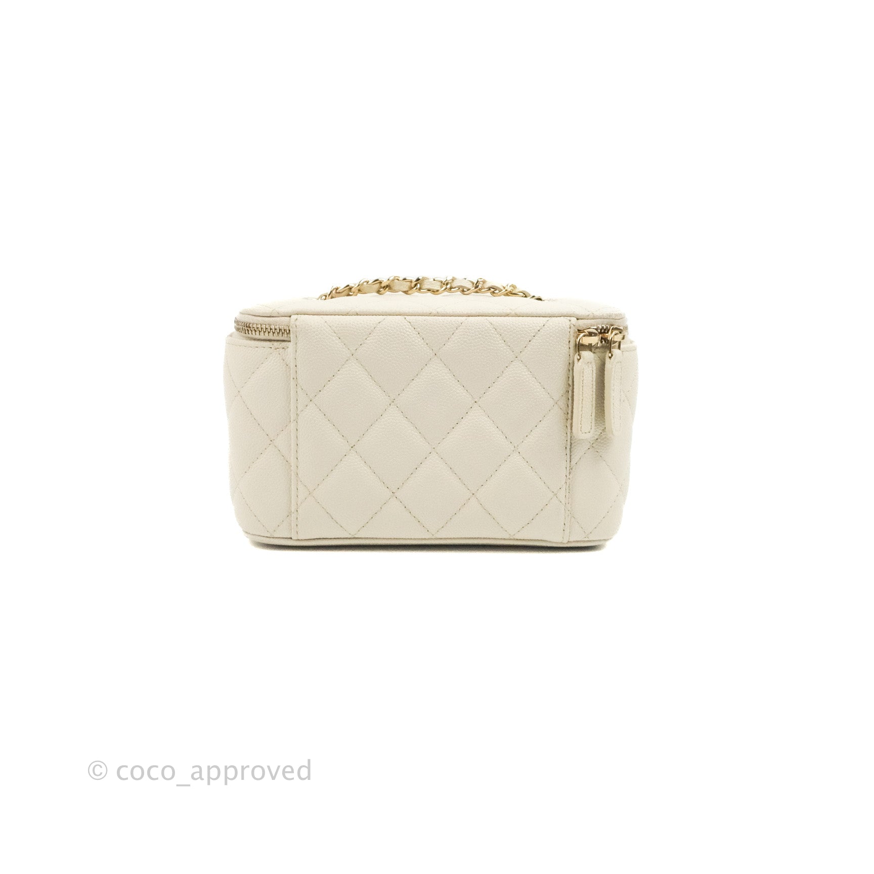 Chanel Classic Vanity with Chain Ivory Caviar Gold Hardware – Coco