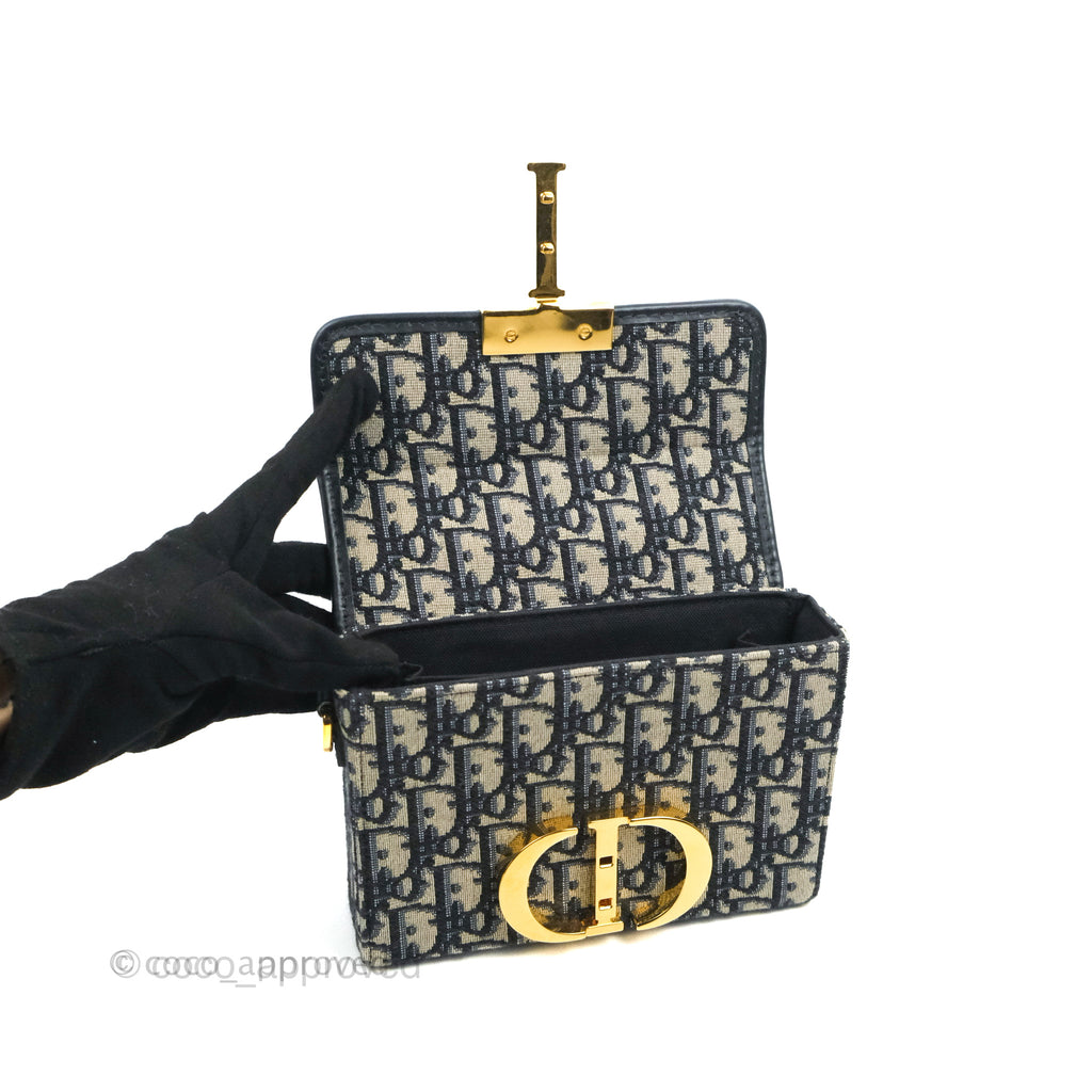 Christian Dior 30 Montaigne Oblique Jacquard Box Bag
